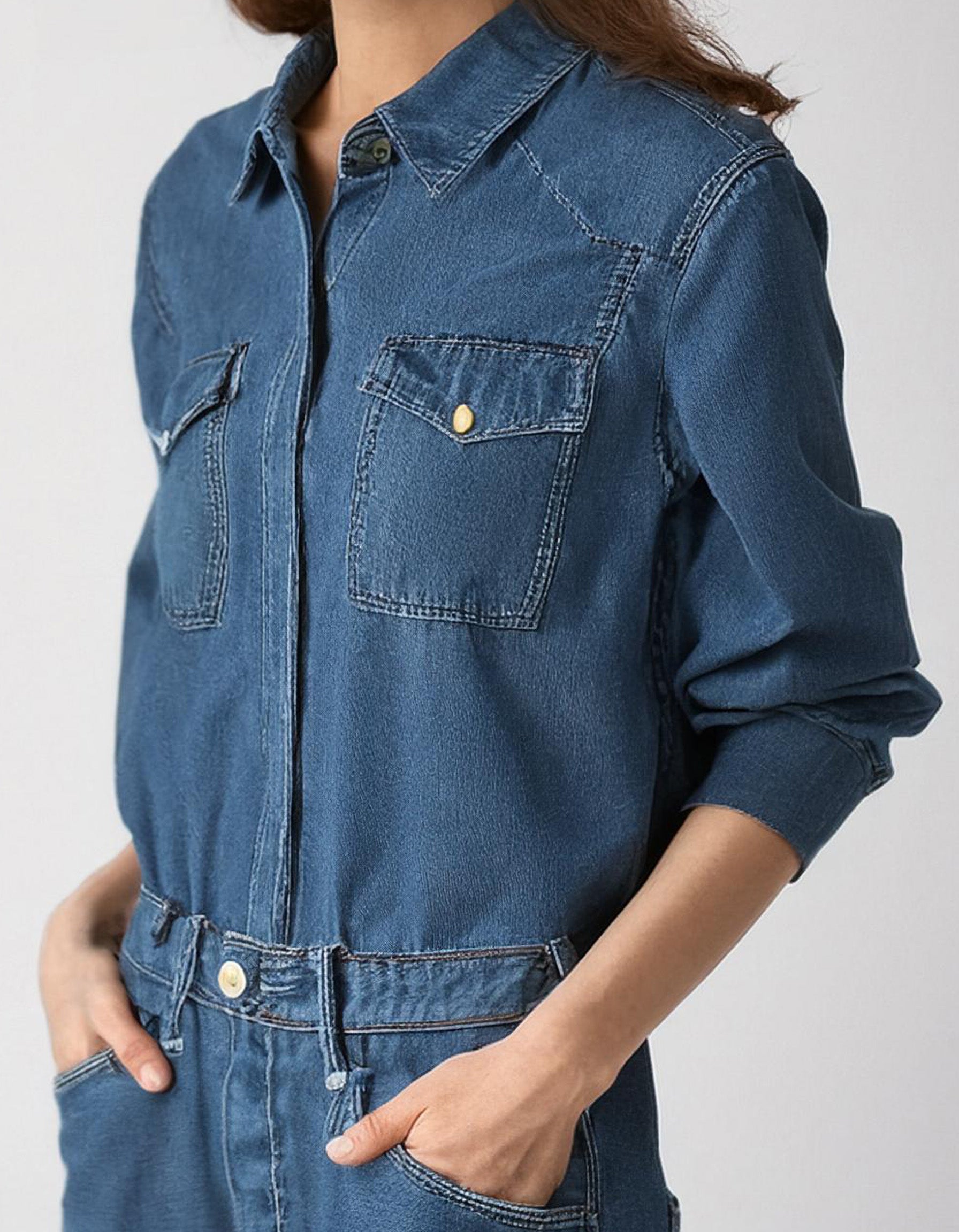 Dark Blue Denim Shirt 2