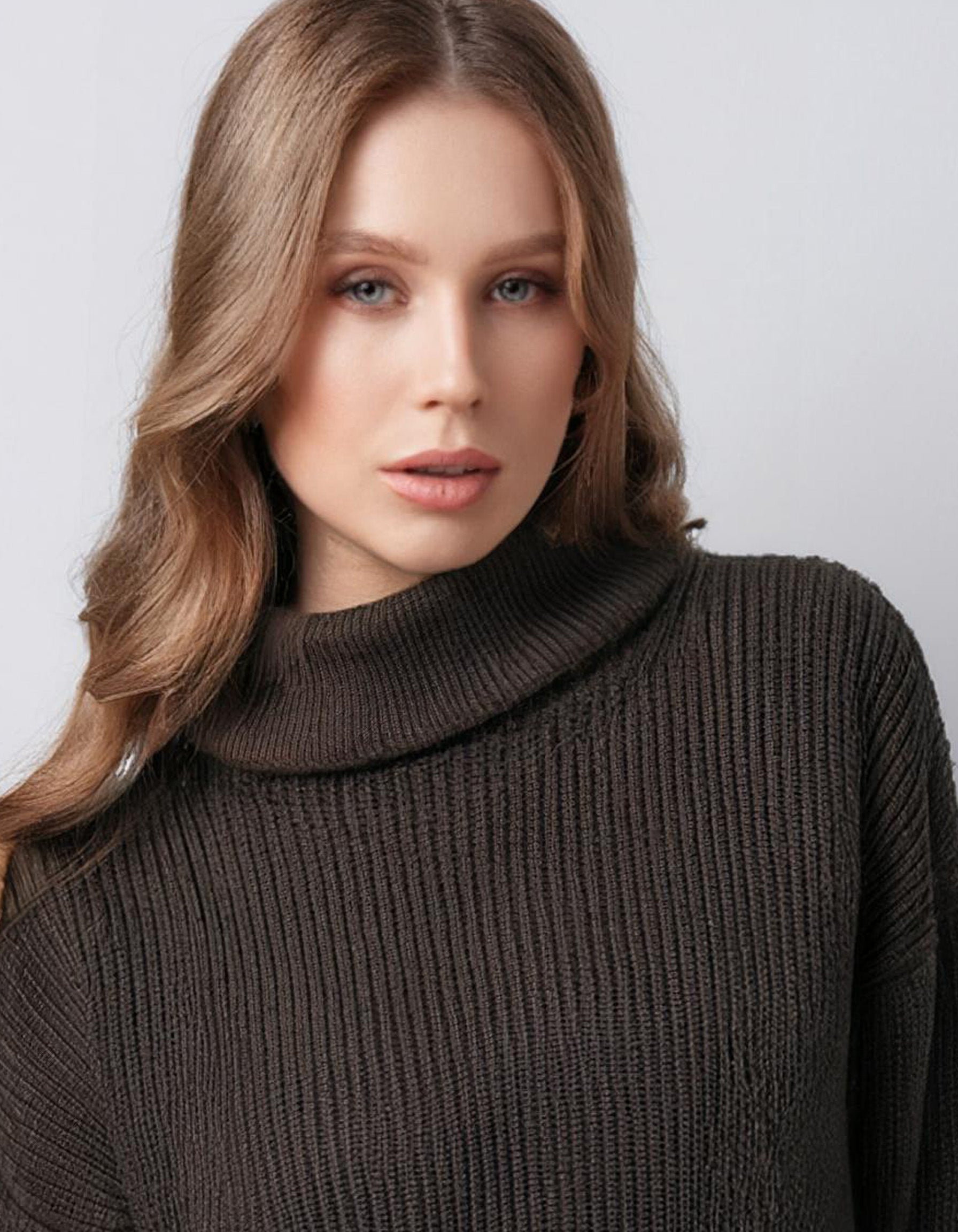 Dark Brown Loose Fit Pullover 4