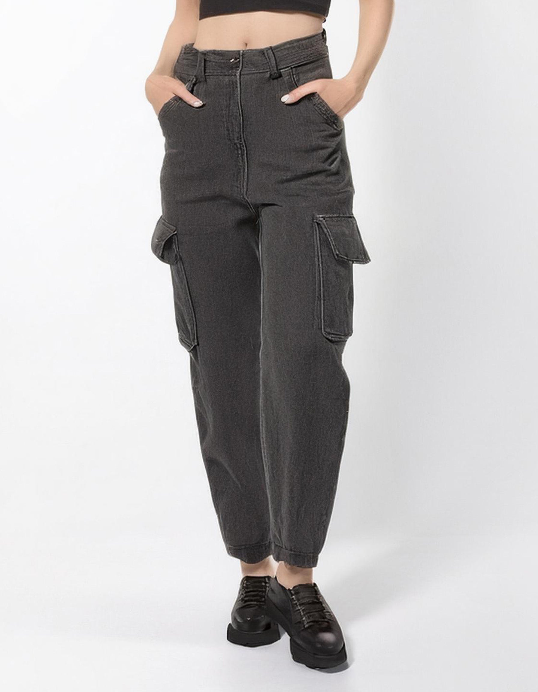 Dark Gray Cargo Pants 2