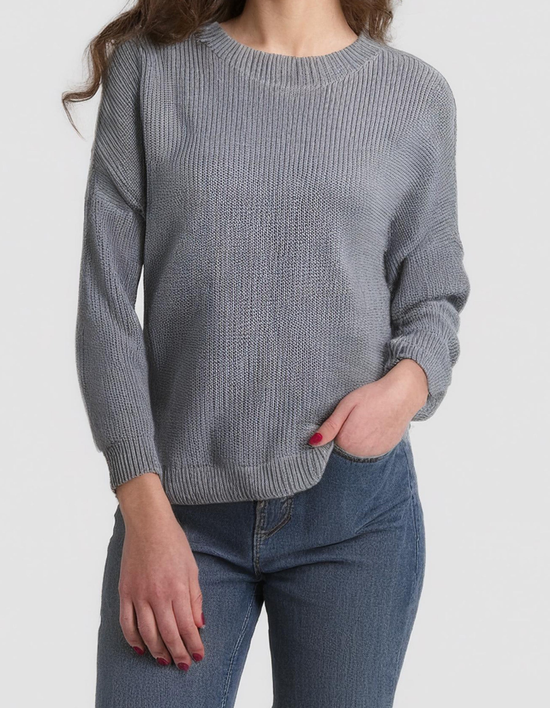 Dark Grey Crewneck Sweater 2