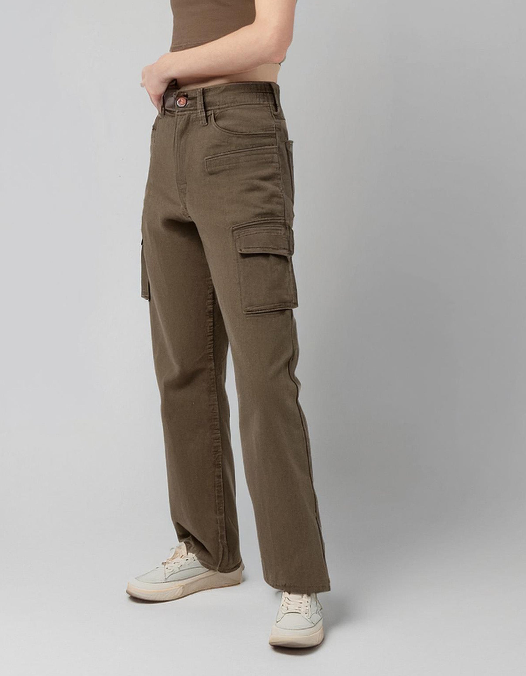 Dark Khaki Cargo Pants 2