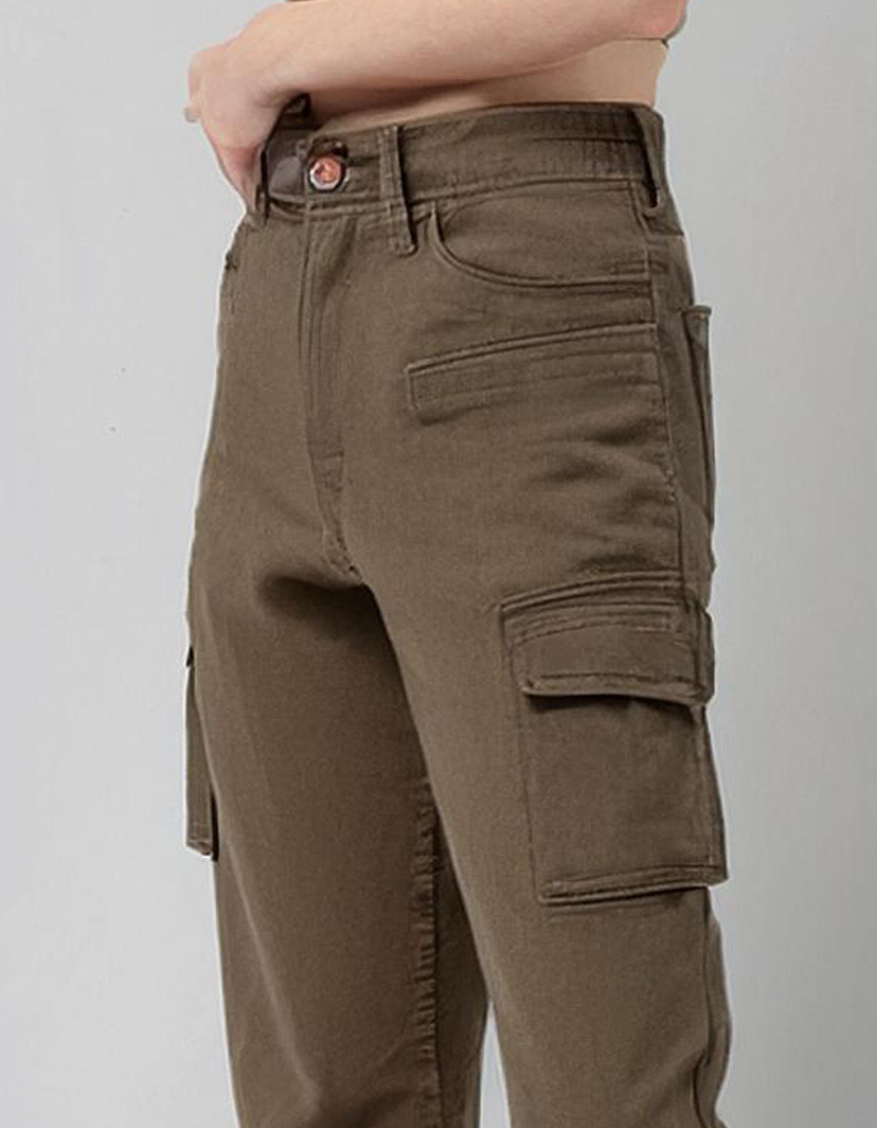 Dark Khaki Cargo Pants 3