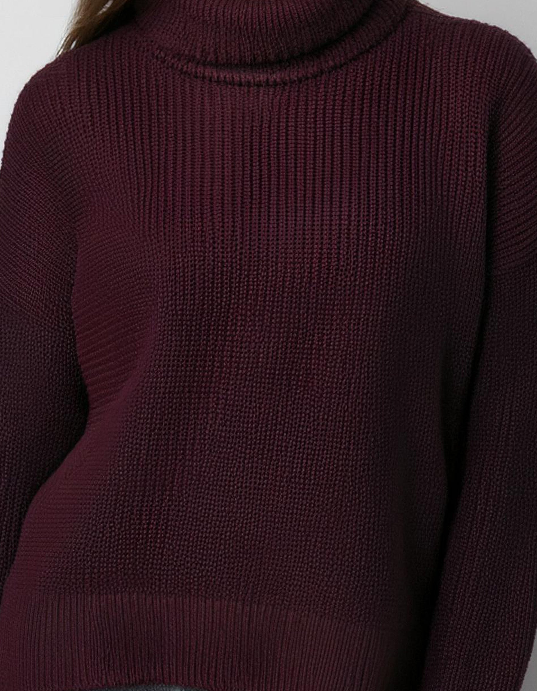 Deep Burgundy Knit Pullover 3