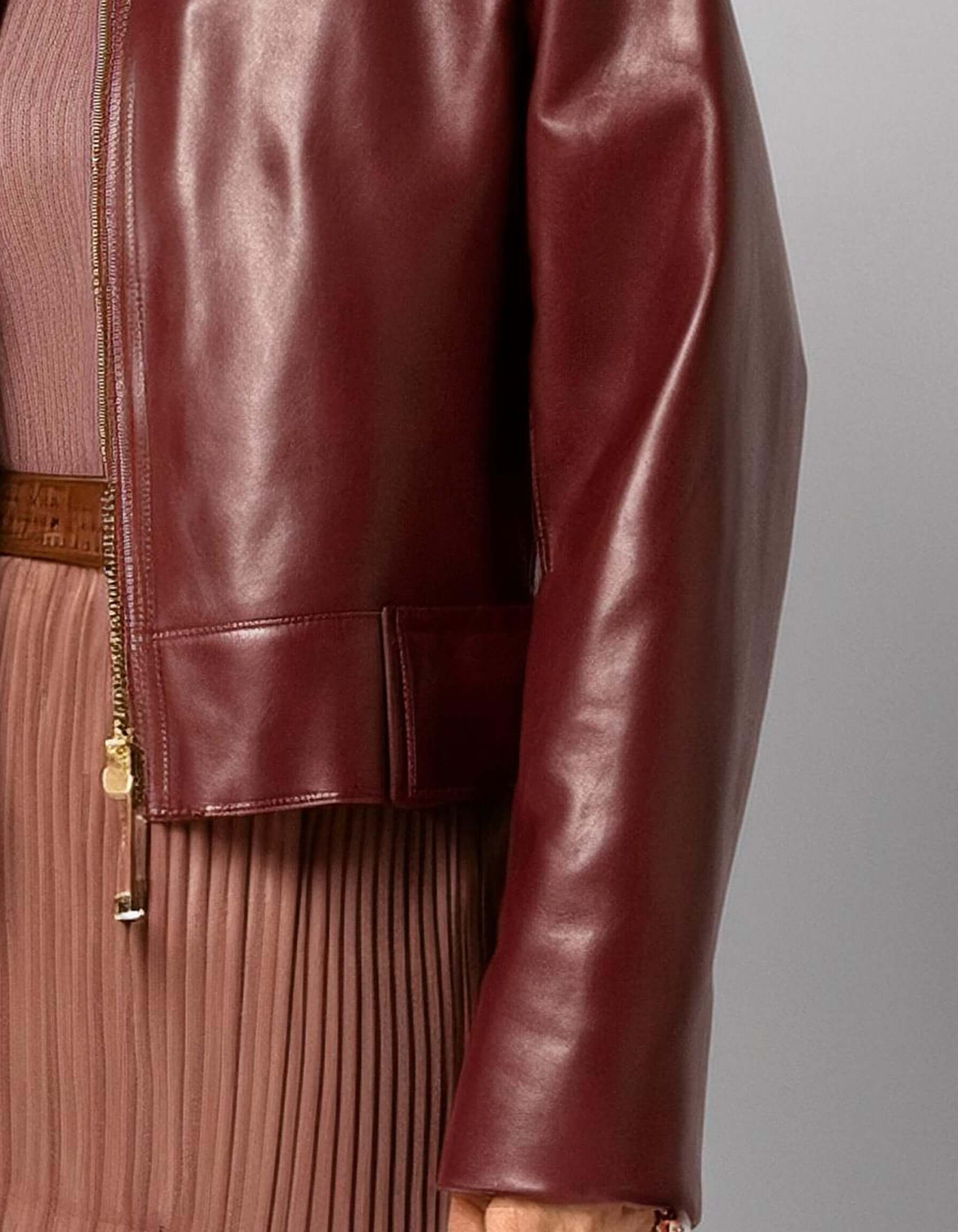 Deep Red Leather Jacket 3