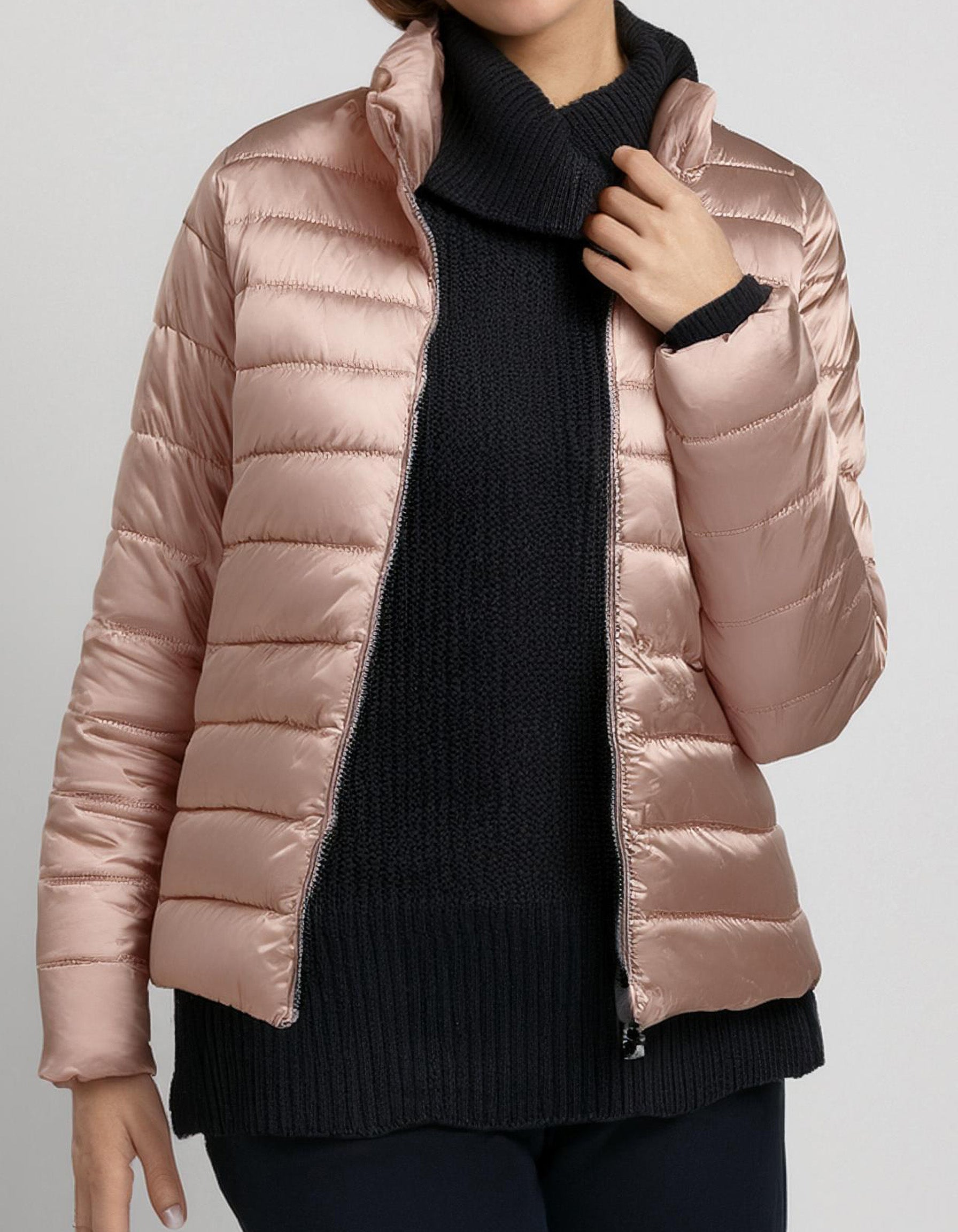 Dusty Pink Quilted Puffer Jacket 2