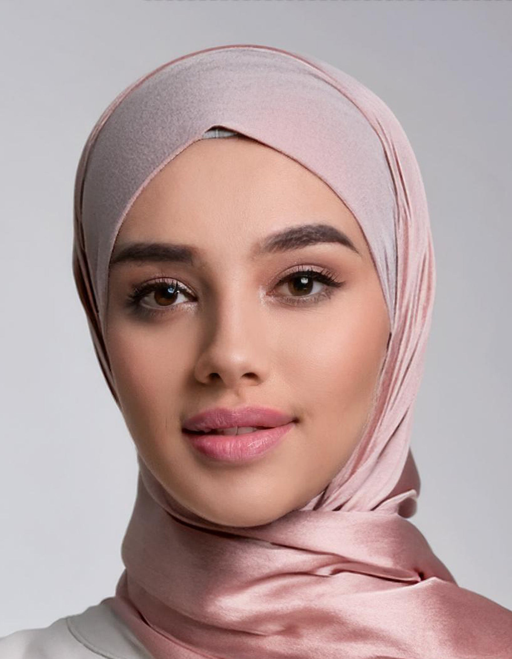 Dusty Pink Satin Hijab 3