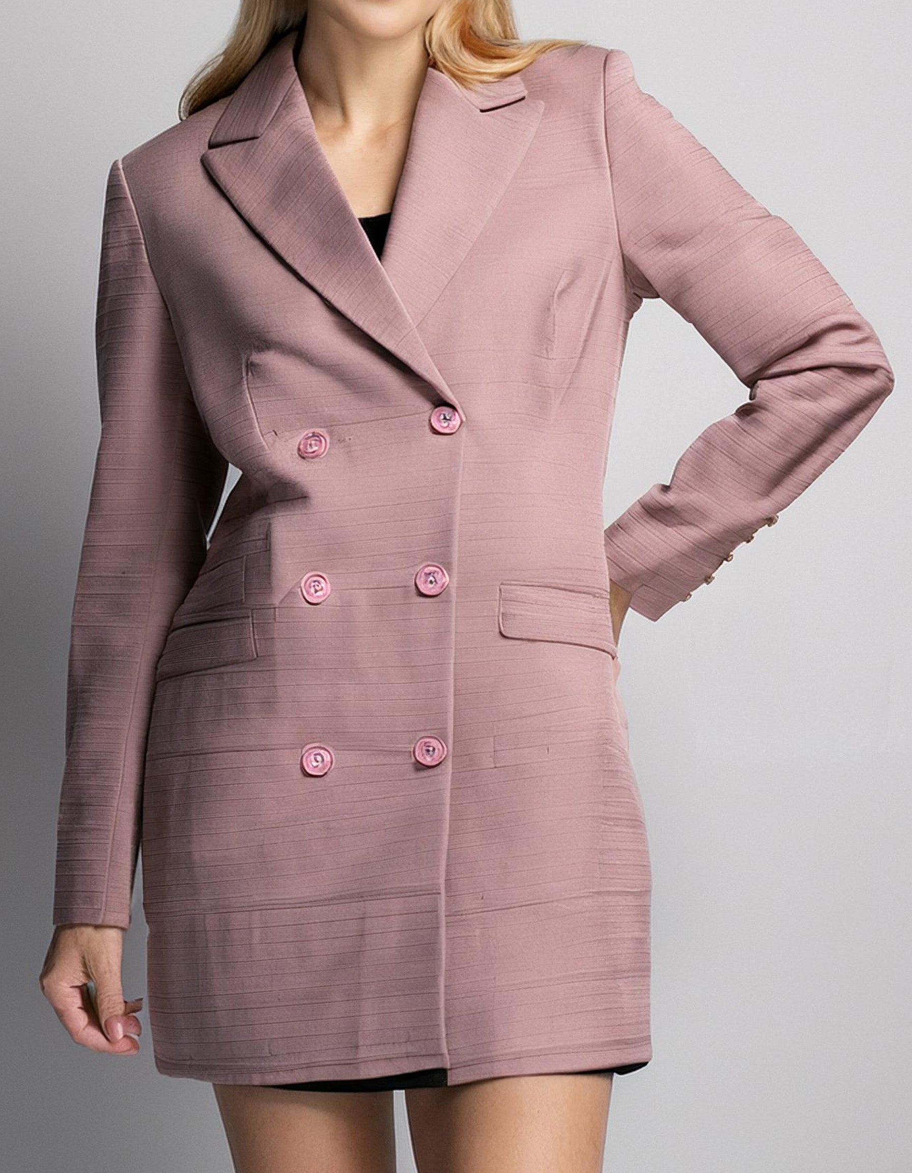 Dusty Rose Blazer Dress 2