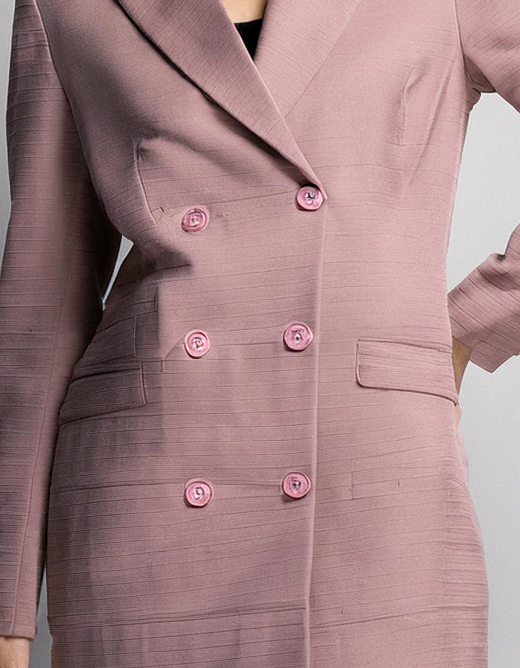 Dusty Rose Blazer Dress 3