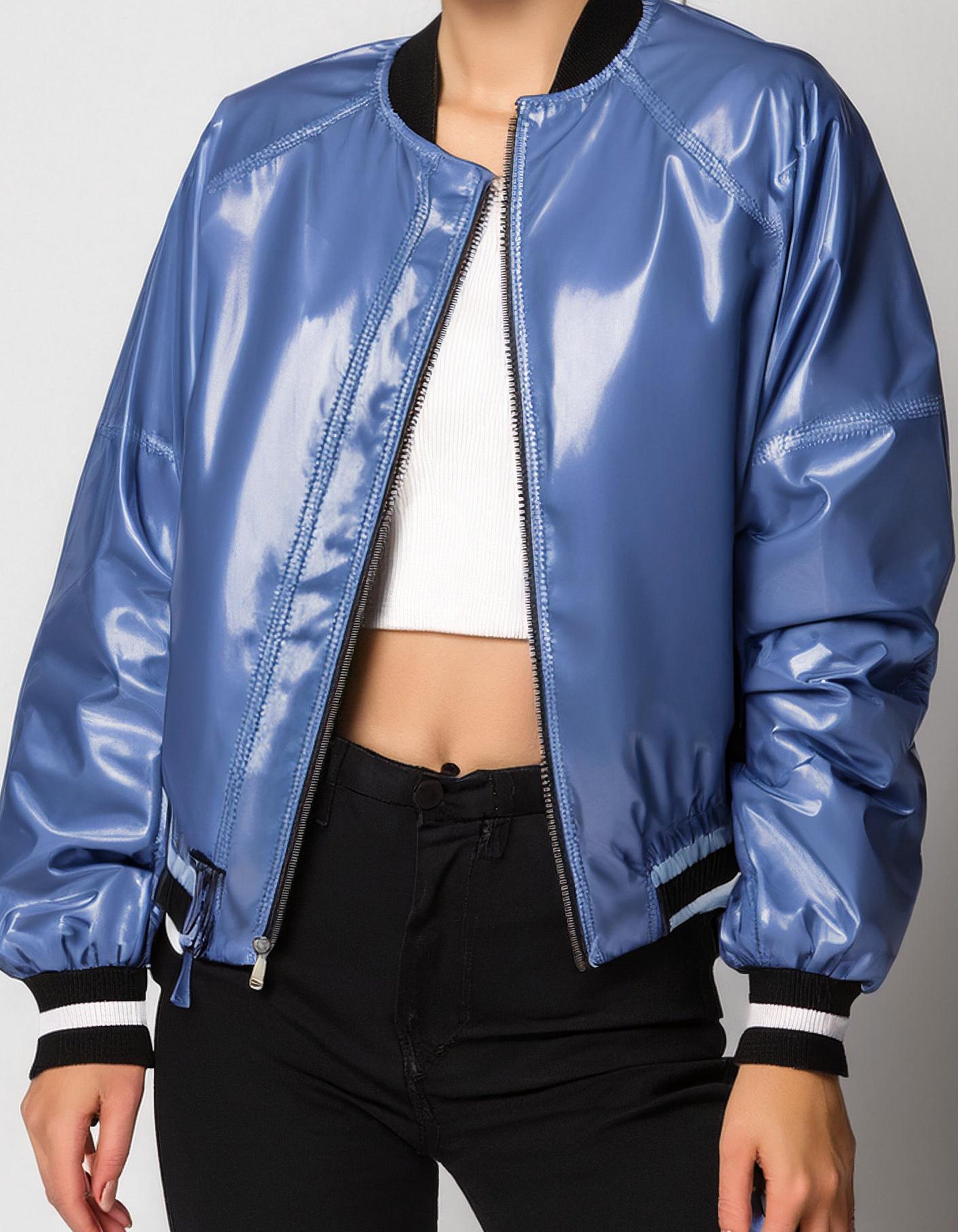 Electric Blue Bomber Jacket 2
