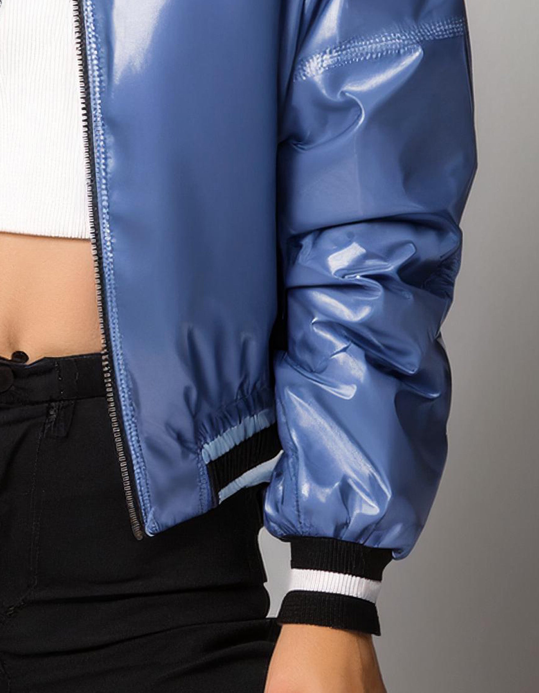 Electric Blue Bomber Jacket 3