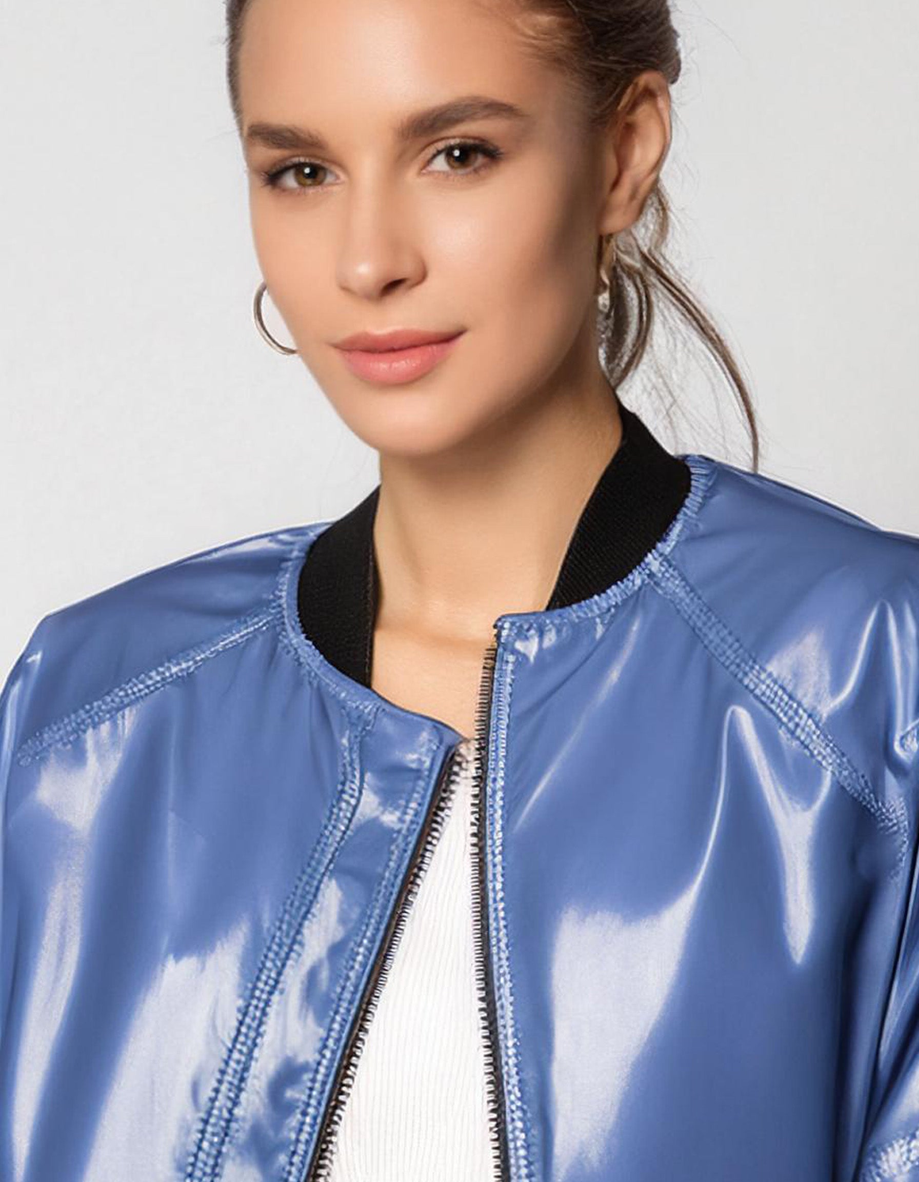 Electric Blue Bomber Jacket 4