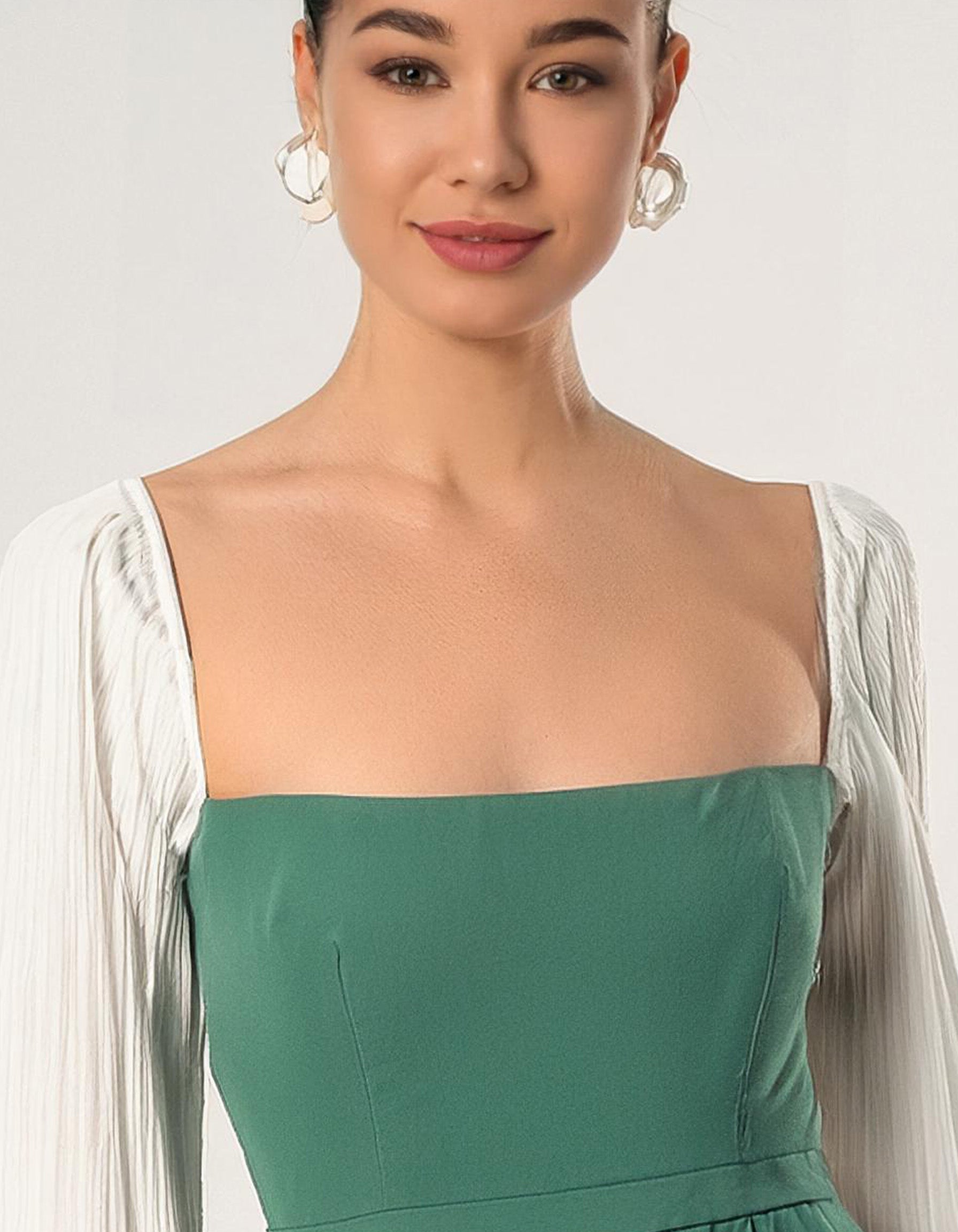 Emerald Elegance Mini Dress 4