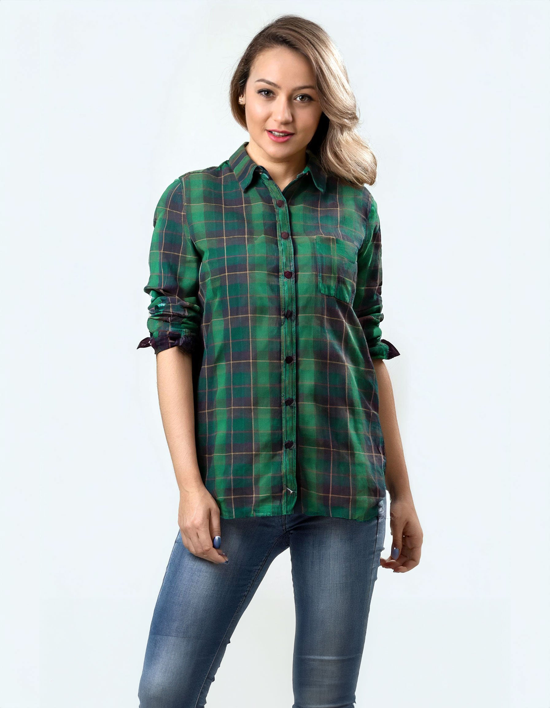 Emerald Forest Plaid Flannel Shirt 2