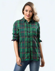 Emerald Forest Plaid Flannel Shirt