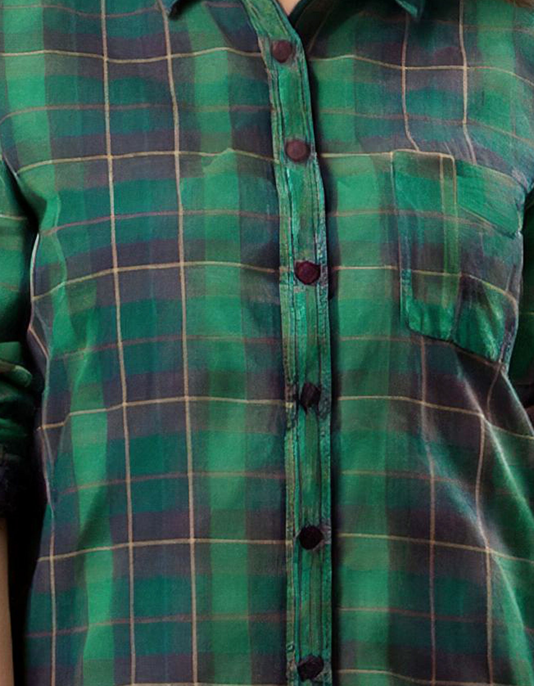 Emerald Forest Plaid Flannel Shirt 4