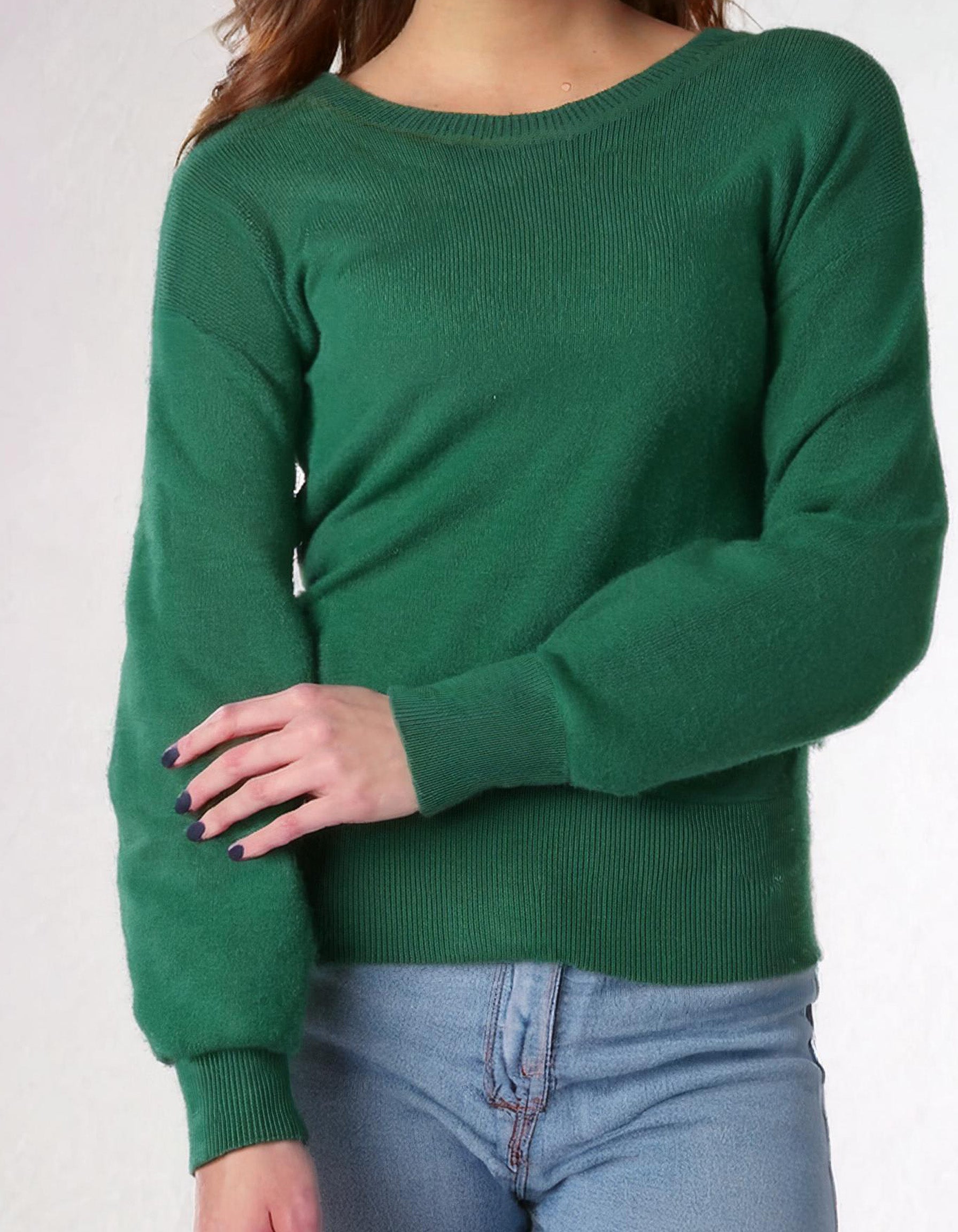 Emerald Green Crewneck Sweater 2