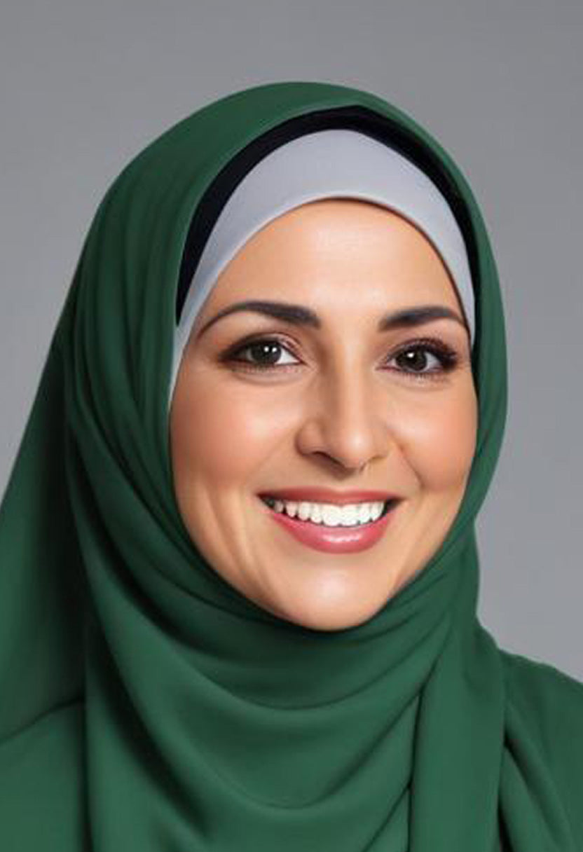 Emerald Green Satin Hijab 3