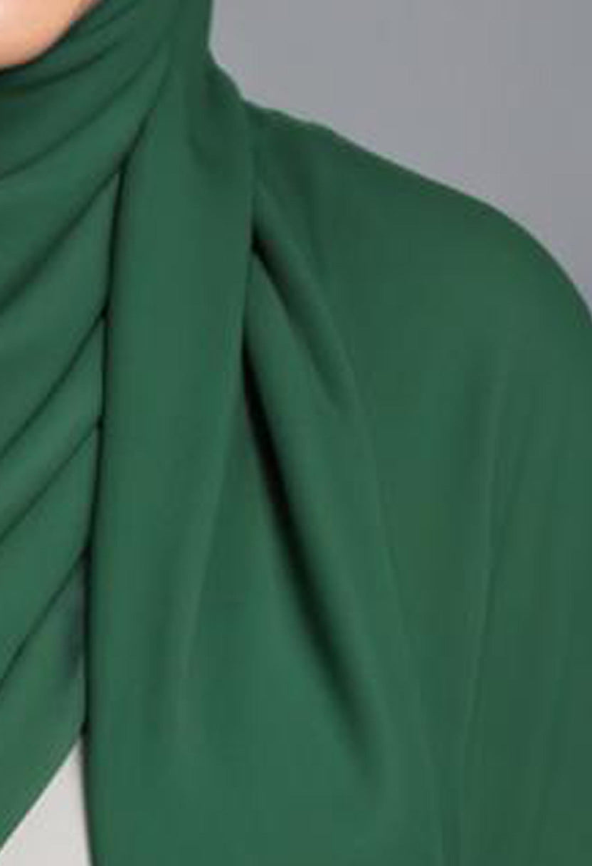 Emerald Green Satin Hijab 4