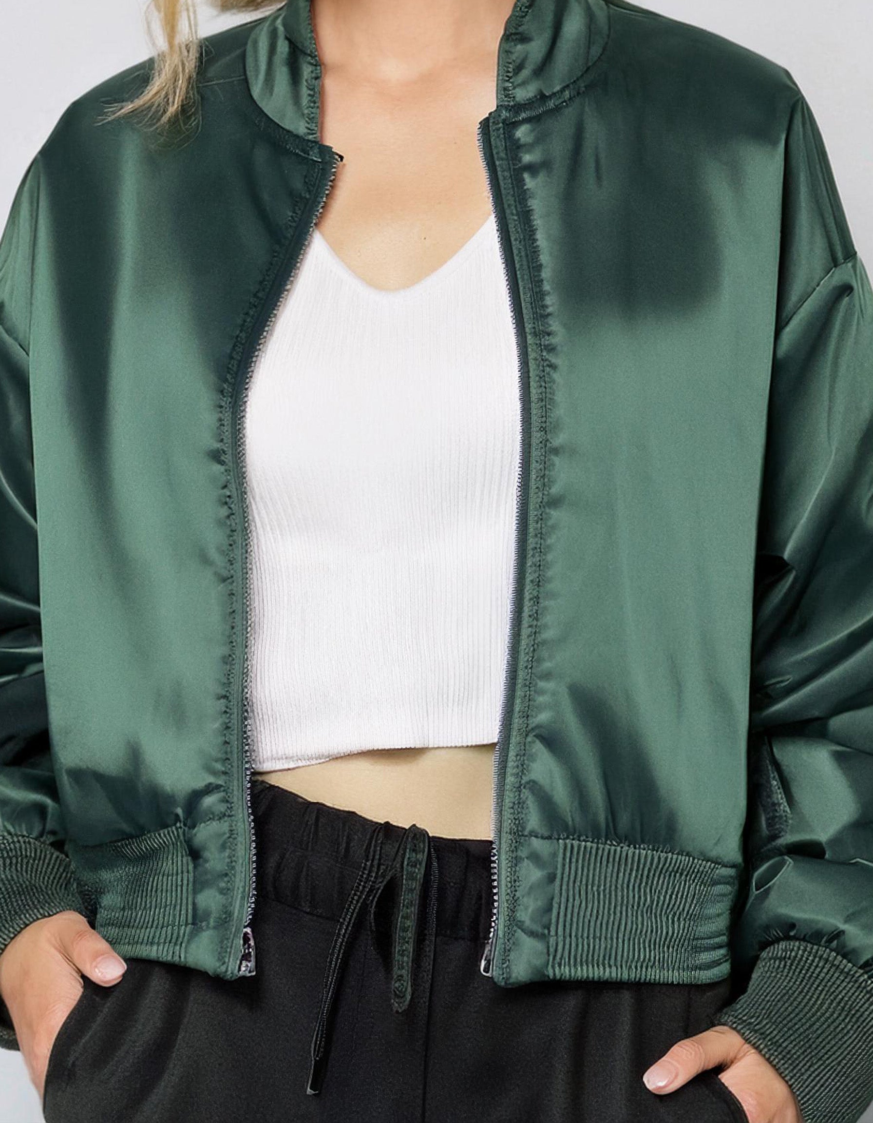 Forest Green Bomber Jacket 2