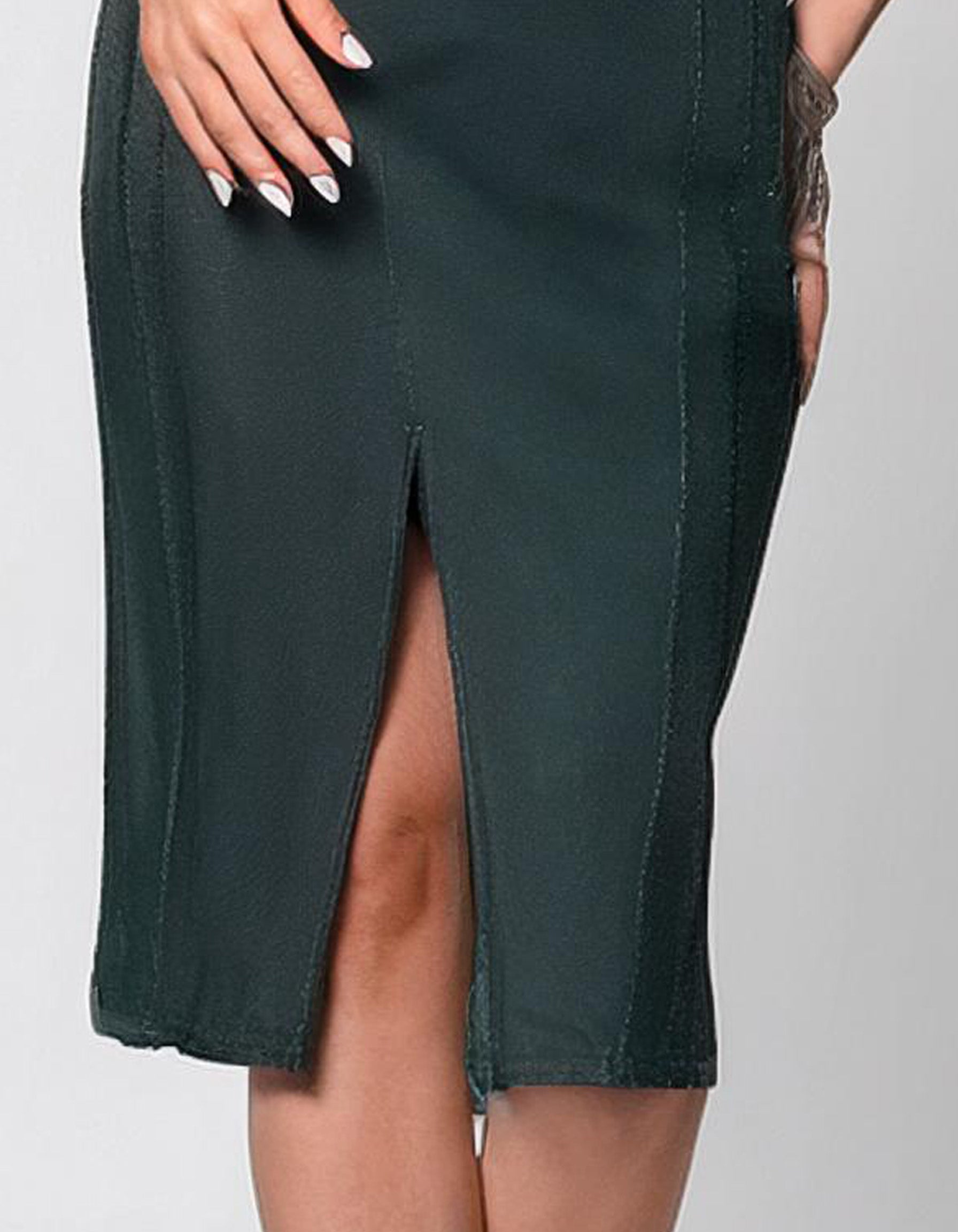 Forest Green Cocktail Dress 3