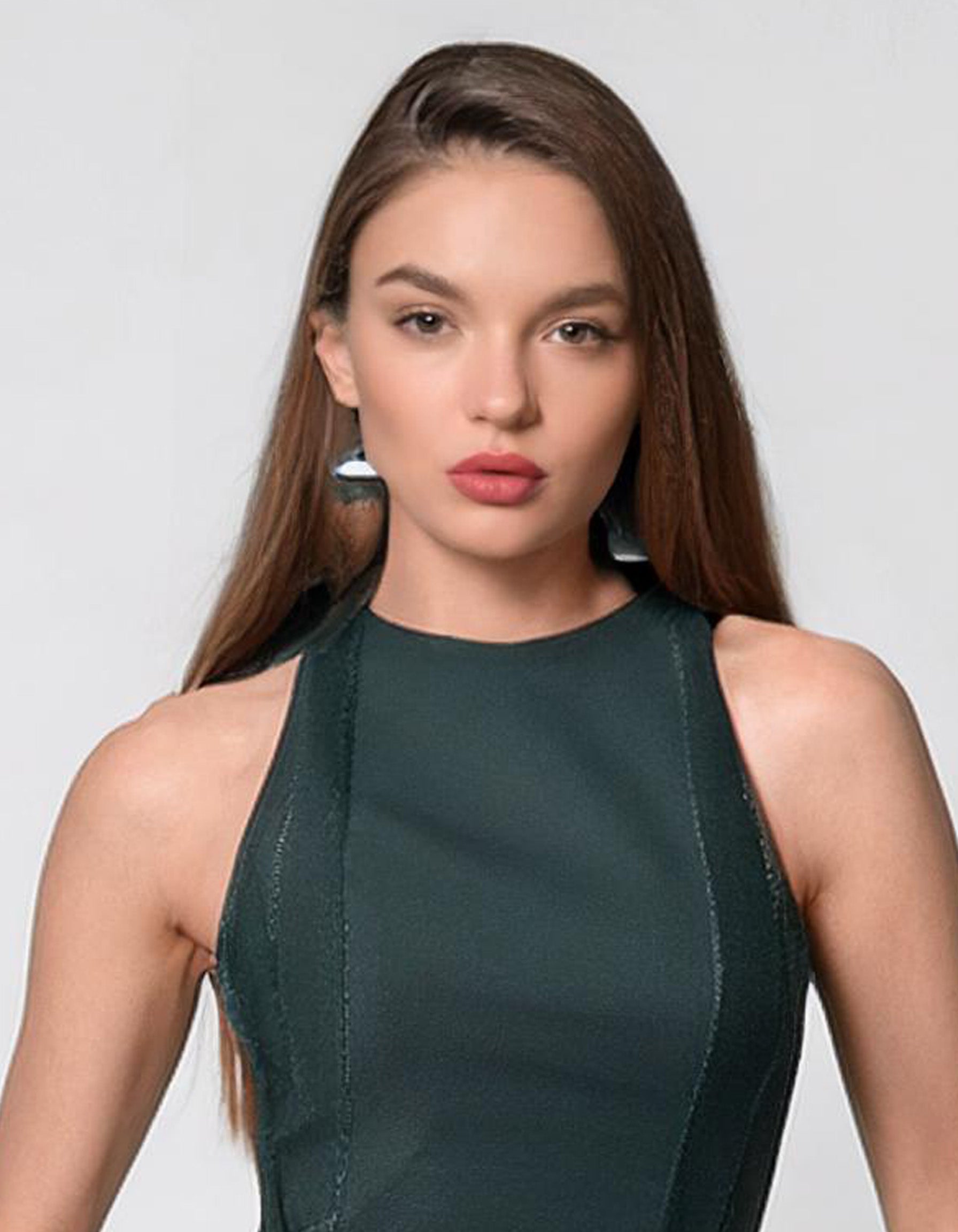 Forest Green Cocktail Dress 4