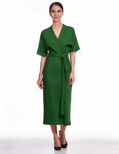 Forest Green Maxi Wrap Dress