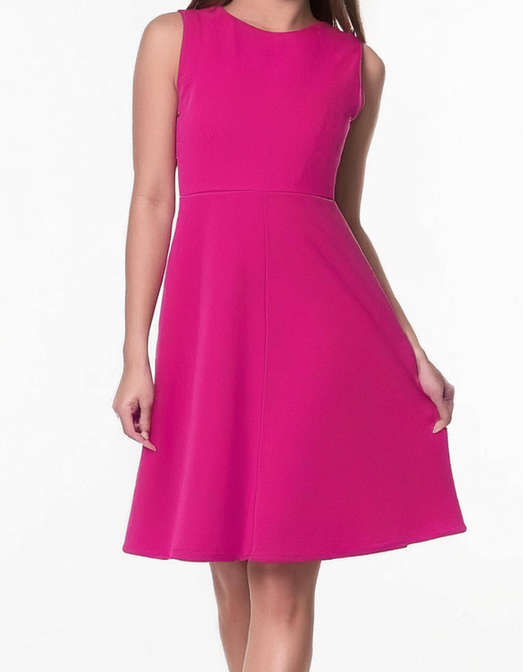 Fuchsia Sleeveless A-Line Dress 2
