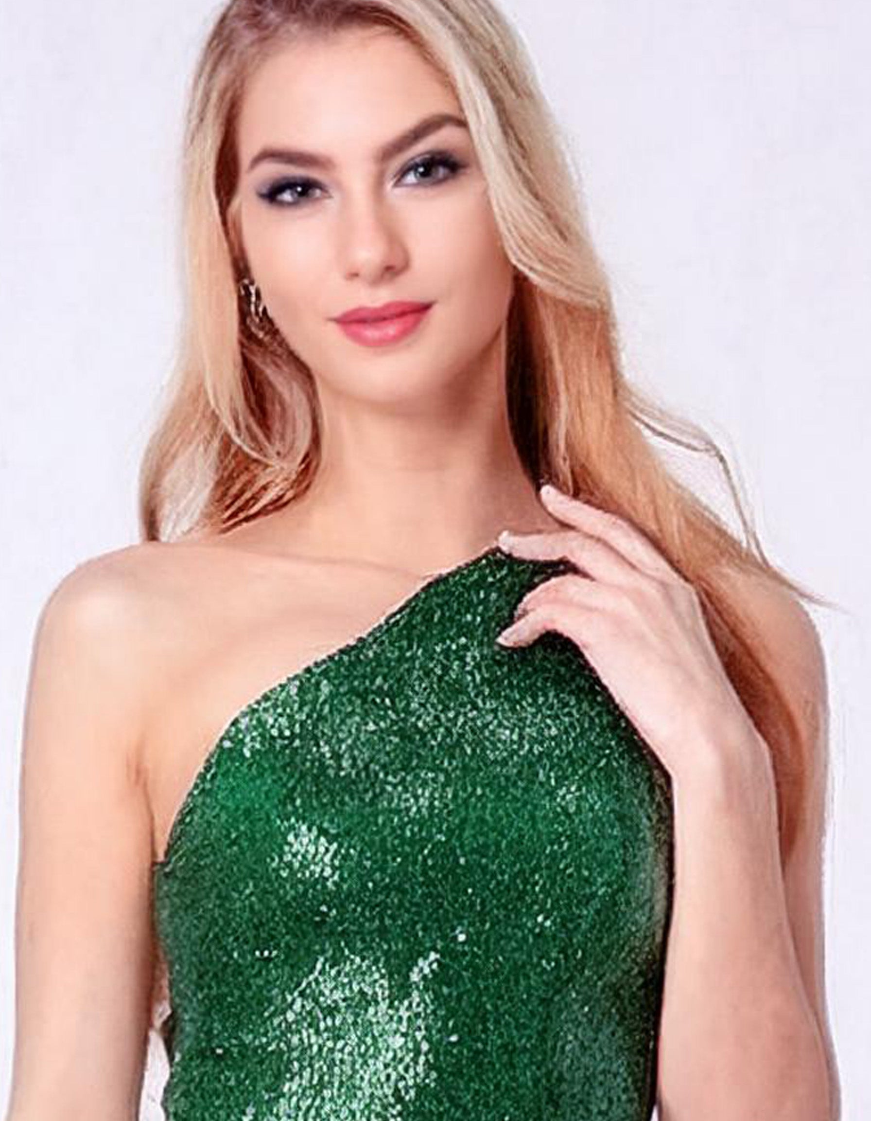Green Velvet Luxe Evening Gown 4