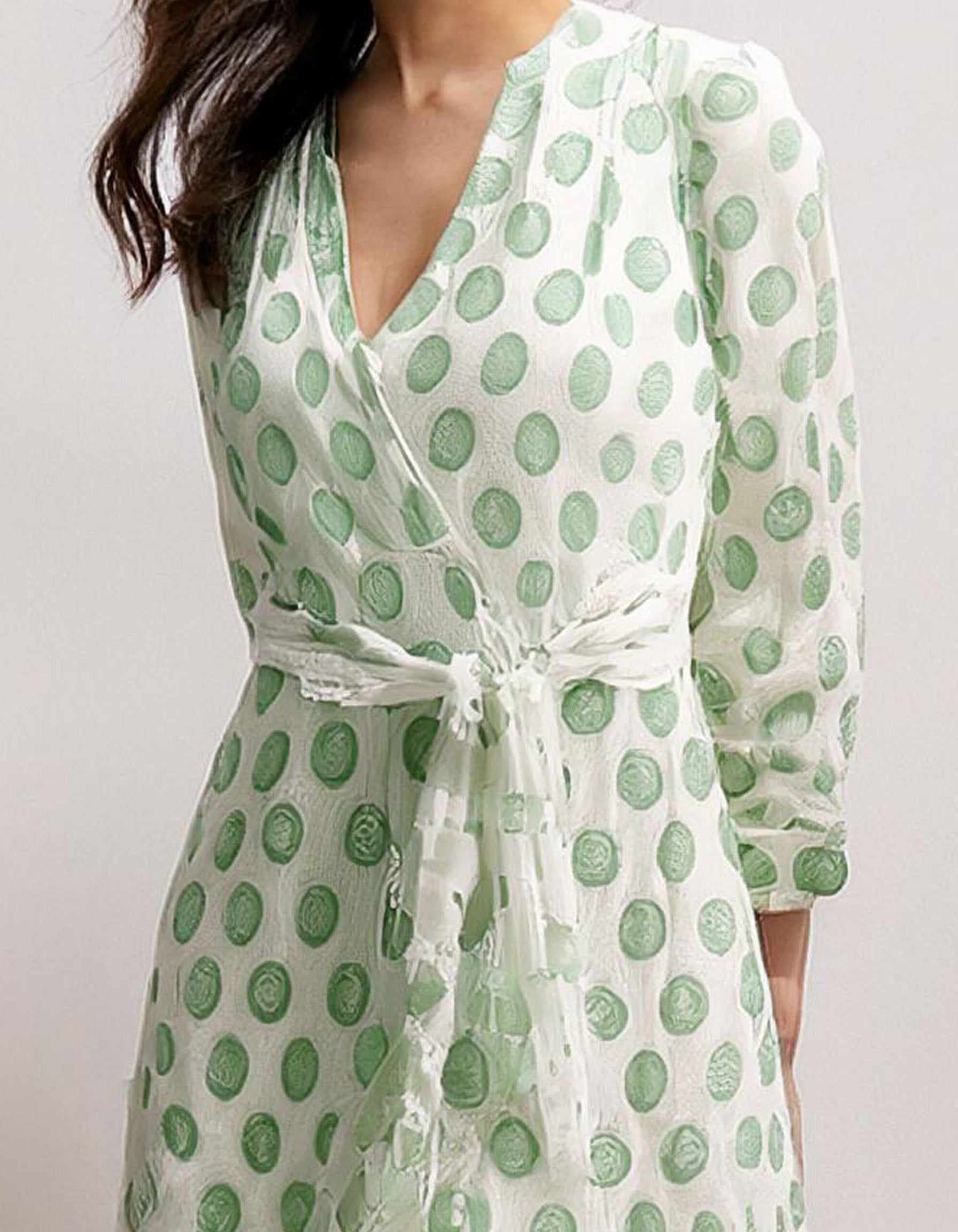 Green Leafy Charm Midi Dress 3