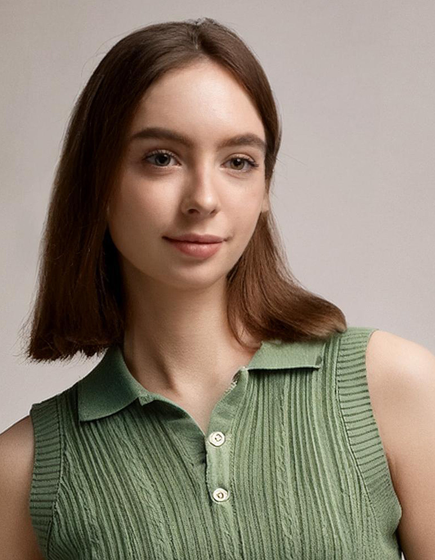 Green Striped Collar Polo Shirt 4