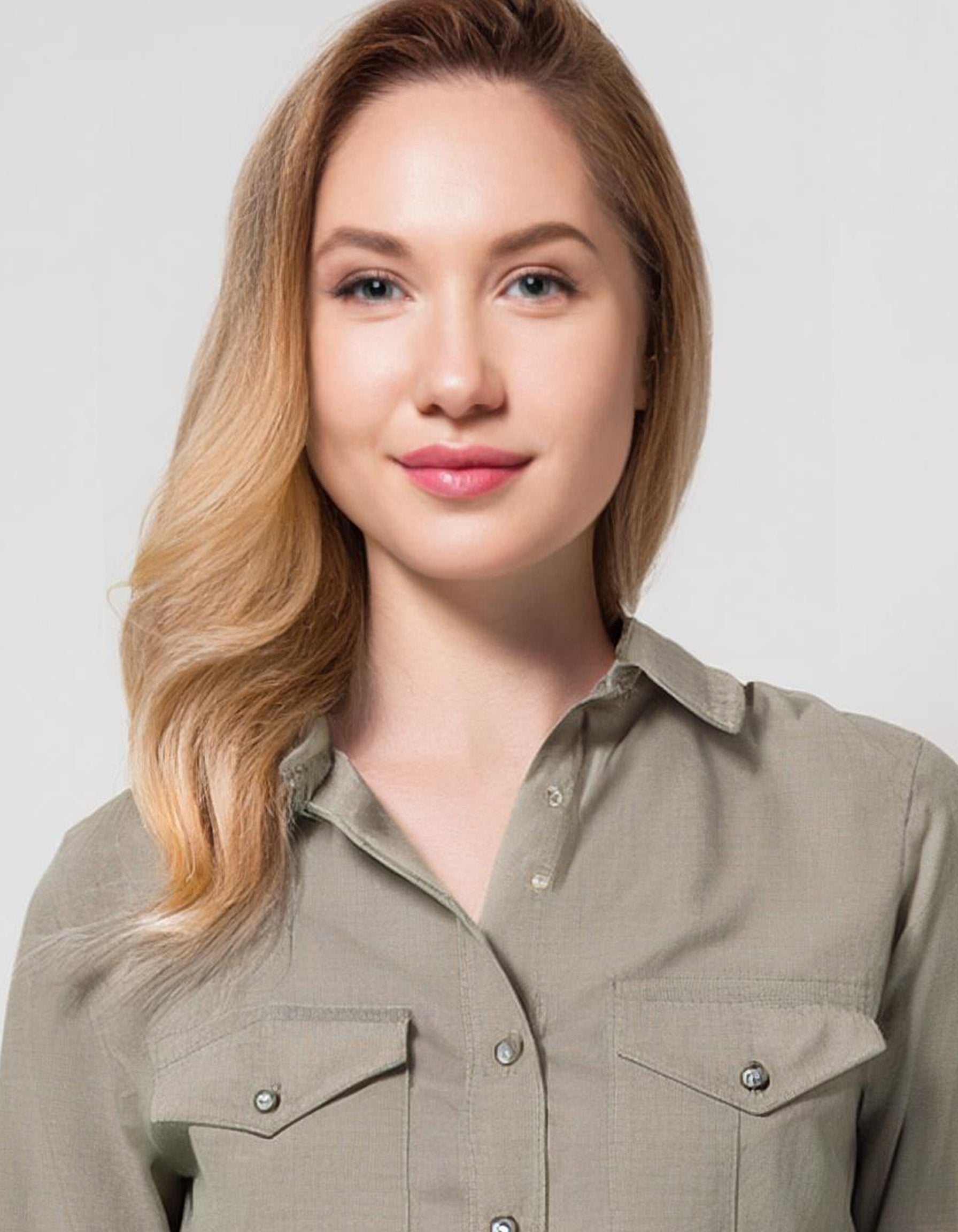 Grey Casual Roll-Up Sleeve Dress Shirt 4