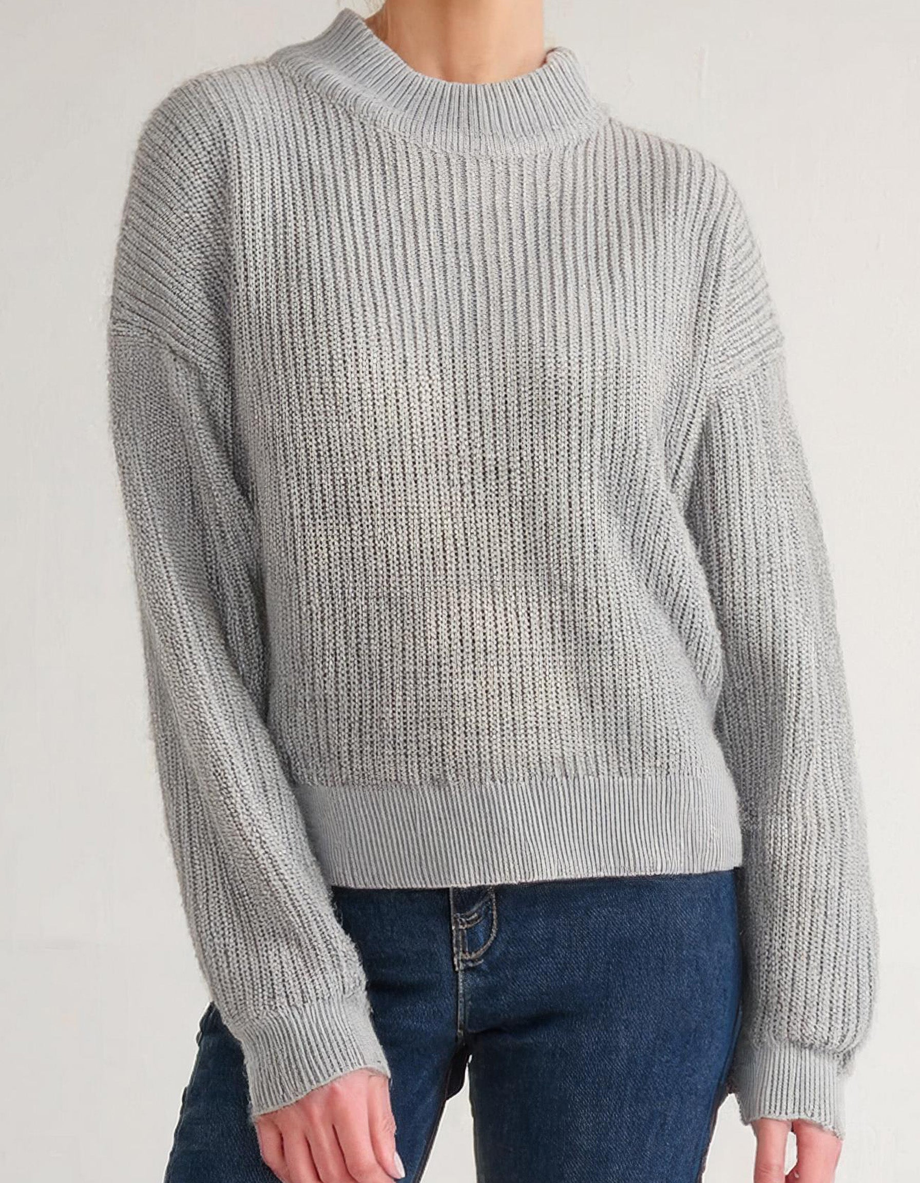 Heather Grey Crewneck Sweater 2