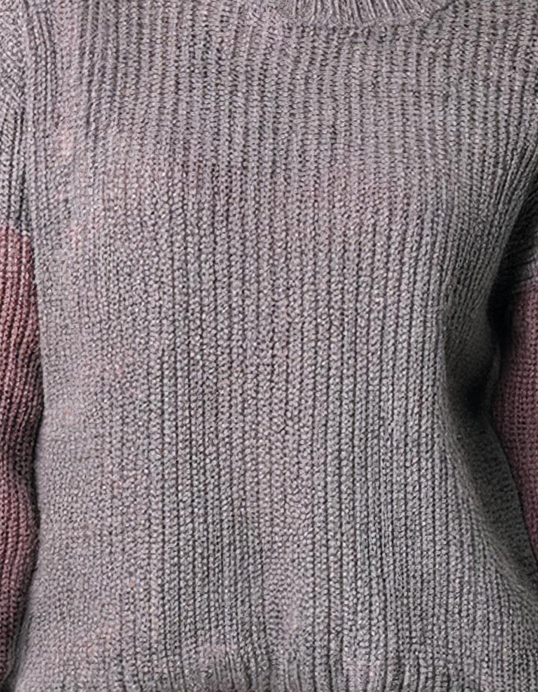 Heather Grey Relaxed Knit Pullover 3