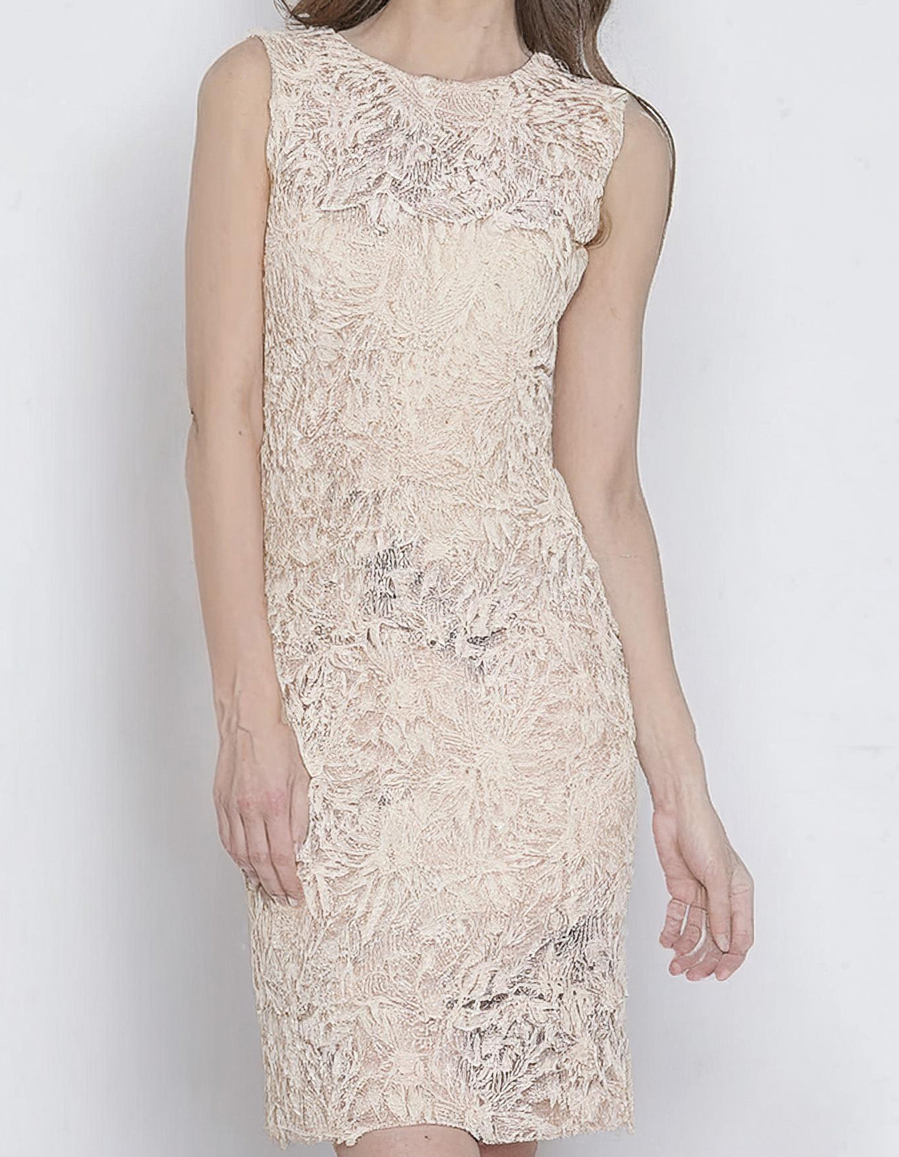 Ivory Lace Sheath Dress 2
