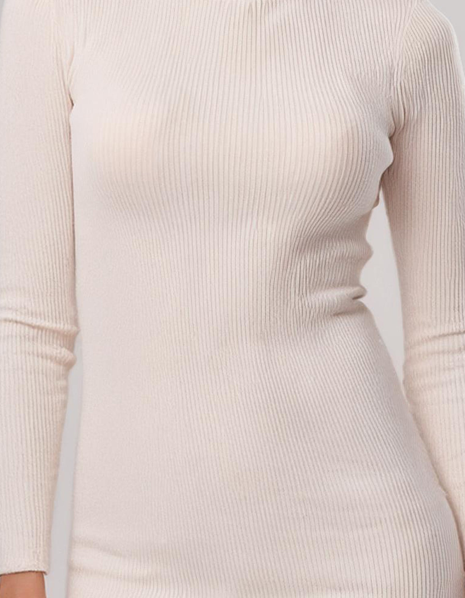 Ivory Turtleneck Bodycon Dress 3