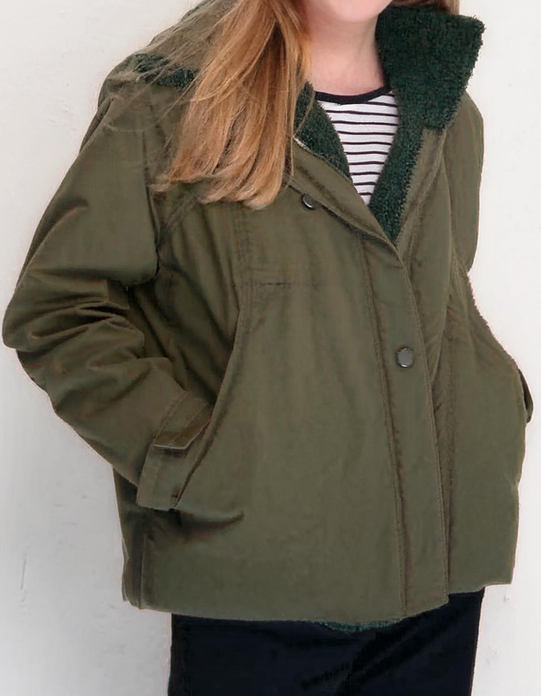 Khaki Green Classic Quilted Parka 2