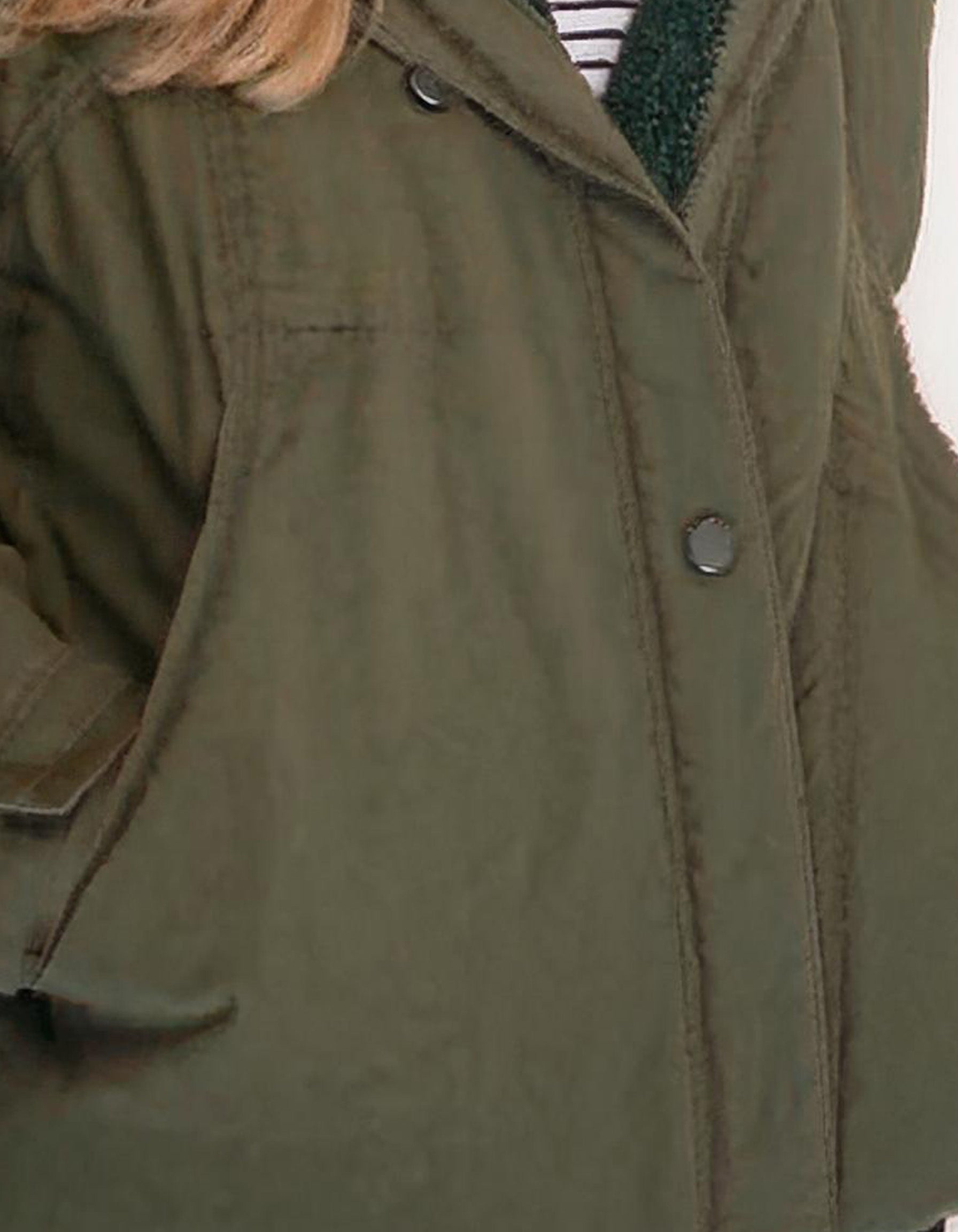 Khaki Green Classic Quilted Parka 3