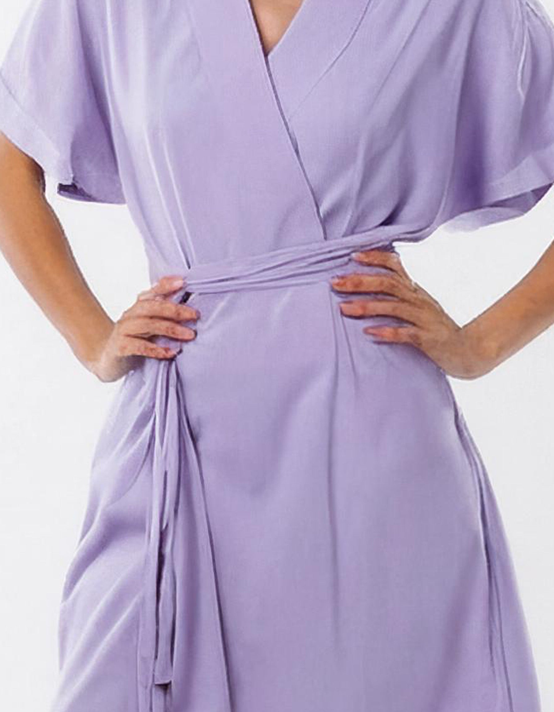 Lavender Breeze Mini Wrap Dress 3
