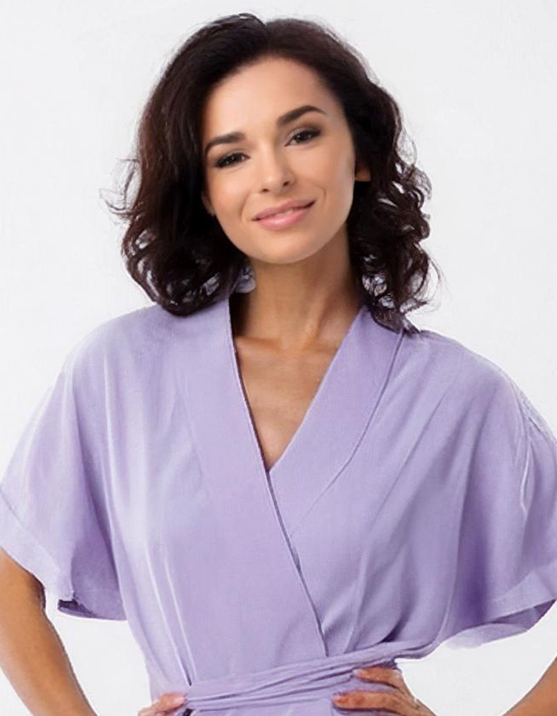 Lavender Breeze Mini Wrap Dress 4