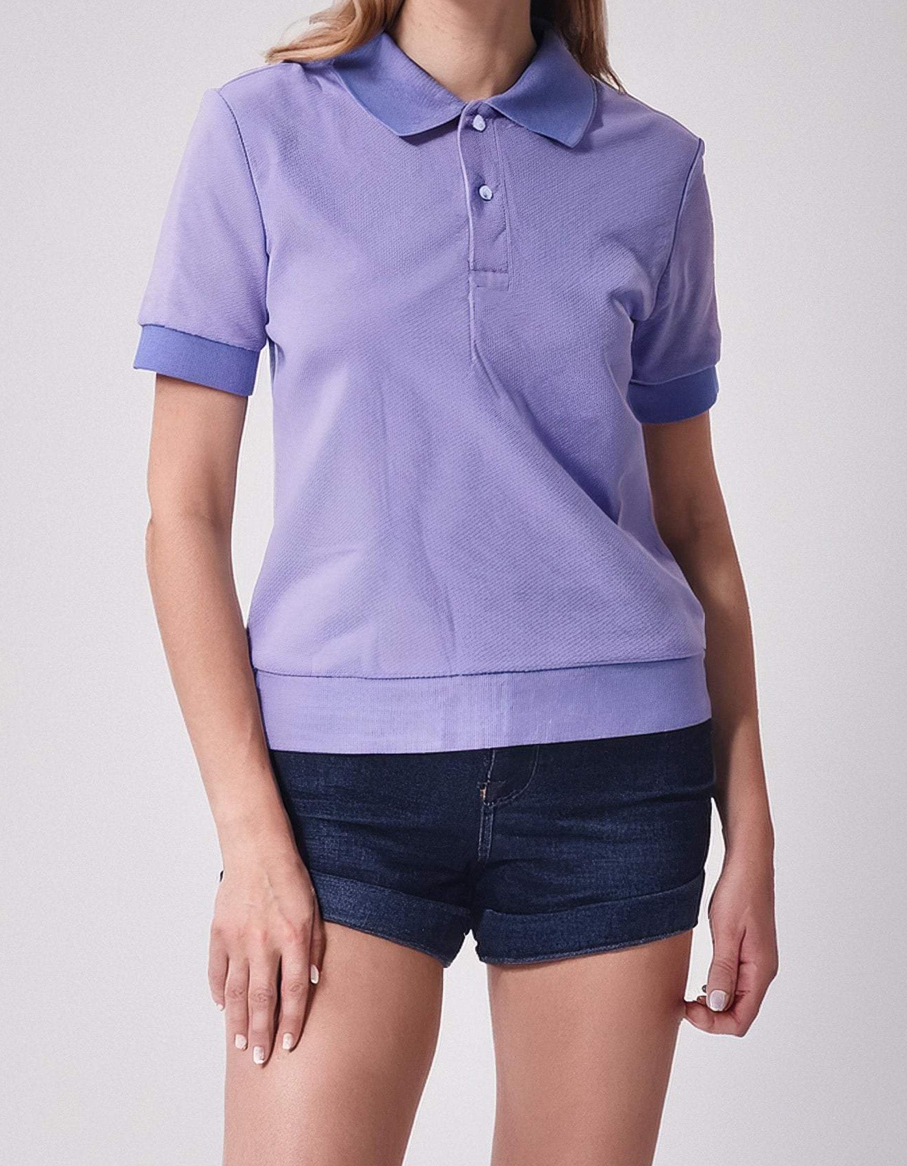 Lavender Casual Polo Shirt 2
