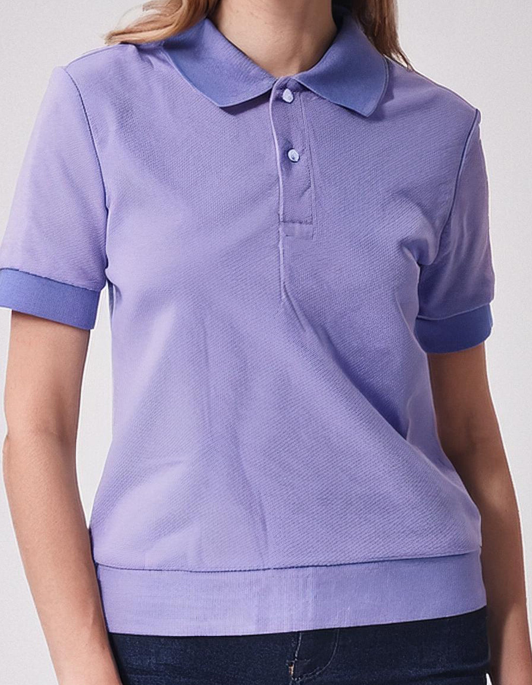 Lavender Casual Polo Shirt 3