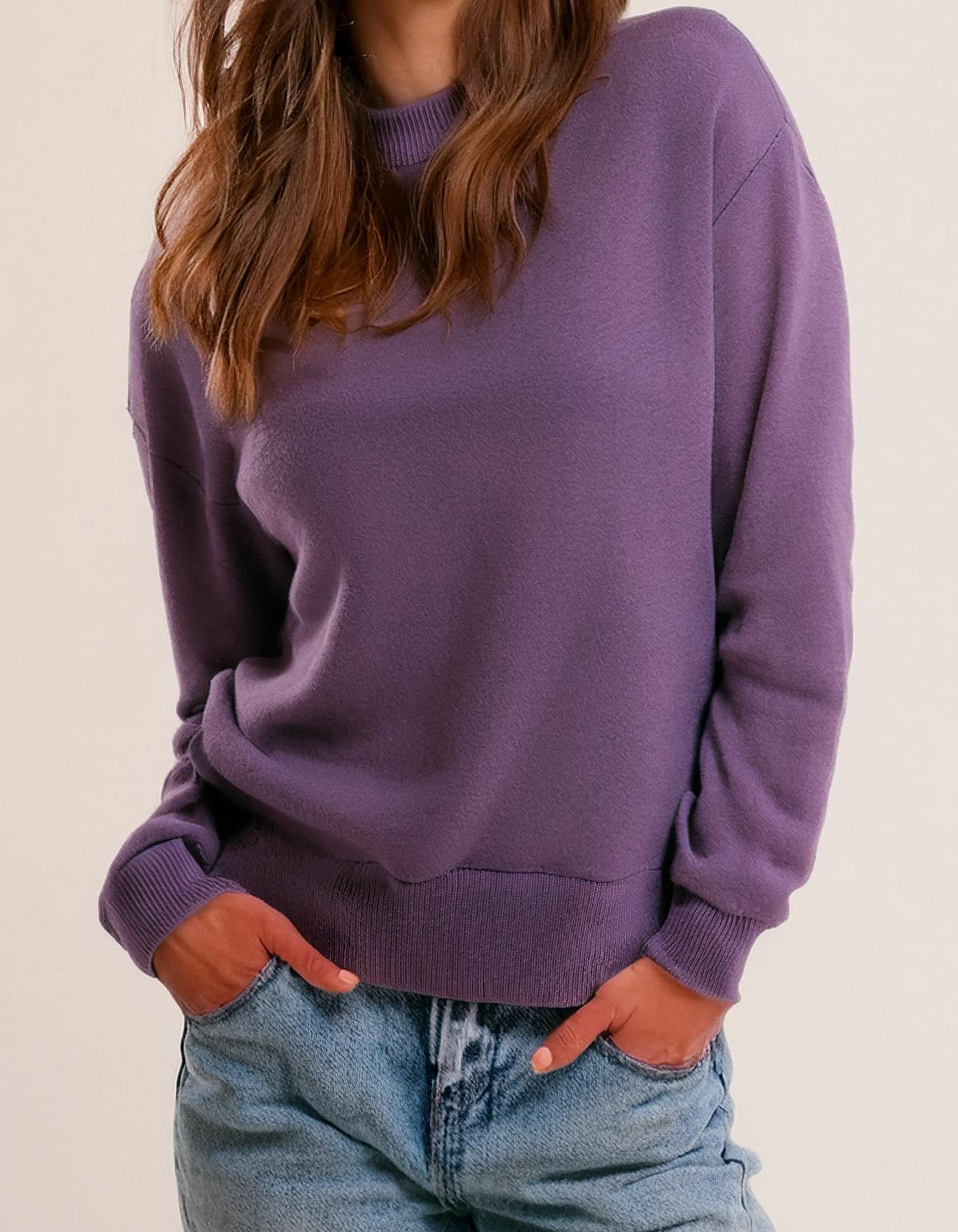 Lavender Crewneck Sweater 2