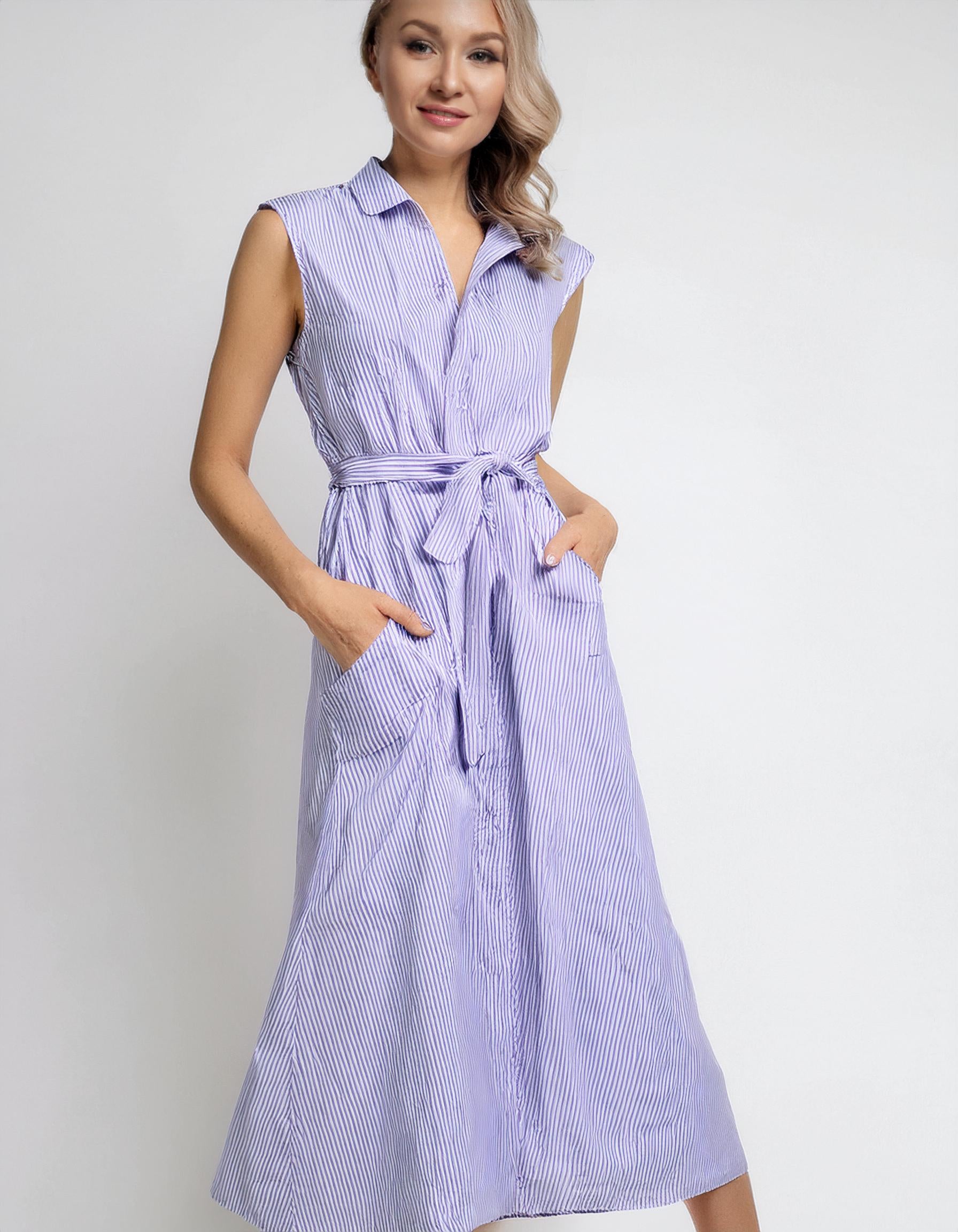 Lavender Eyelet Shirt Dress