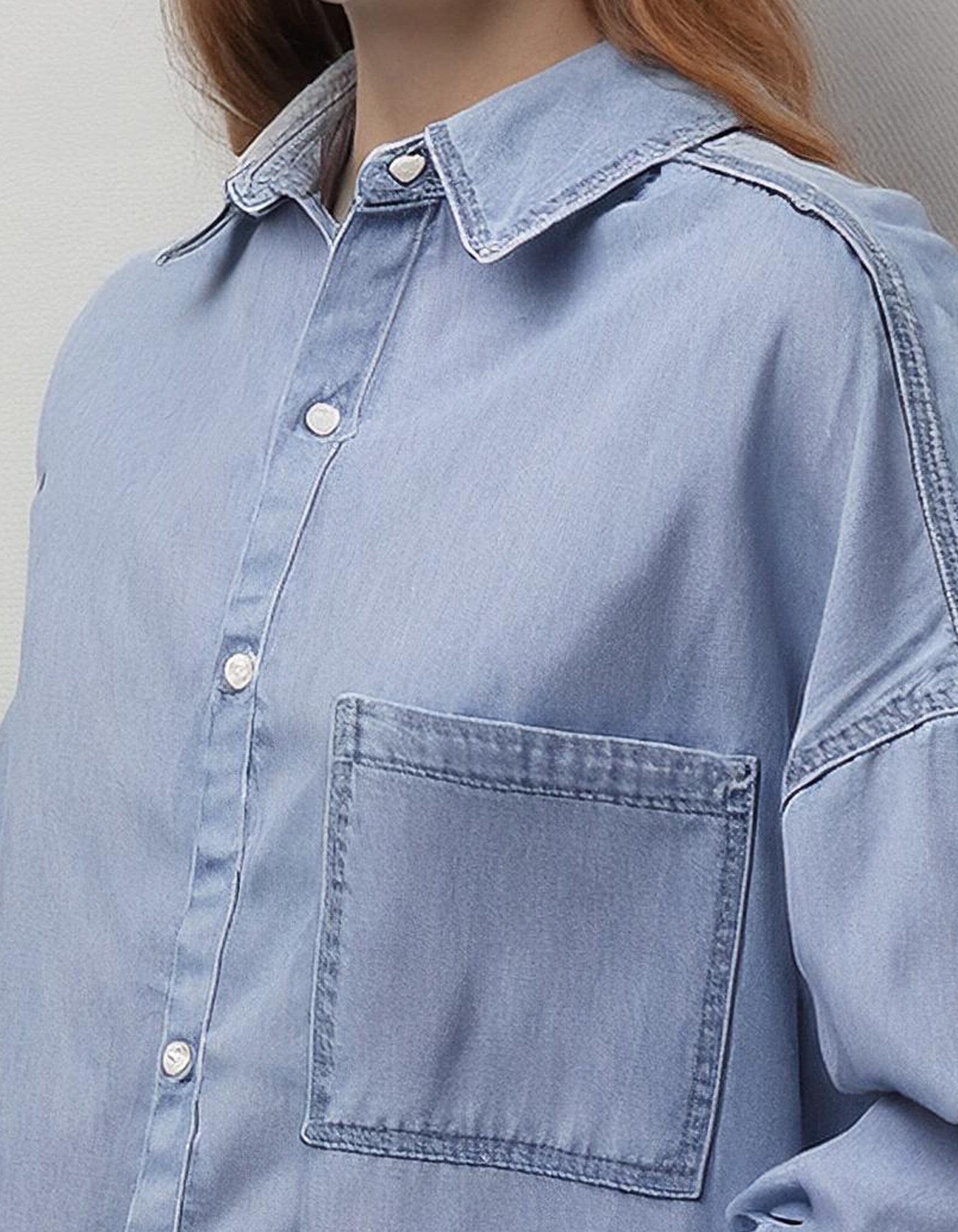Light Blue Chambray Lightweight Denim Shirt 3