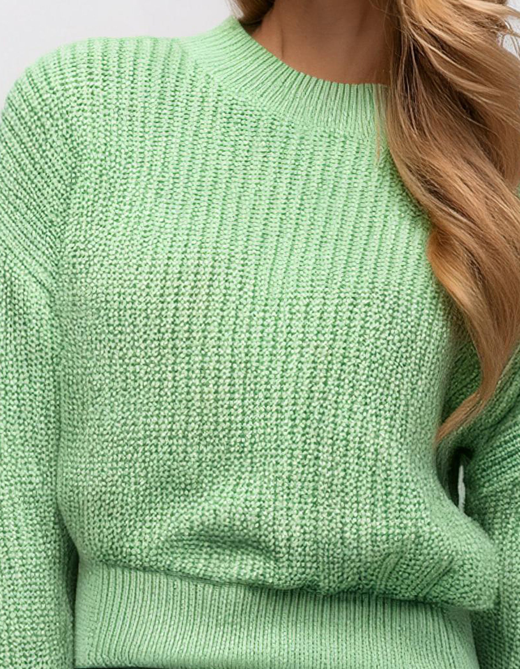 Light Green Cable Knit Pullover 3