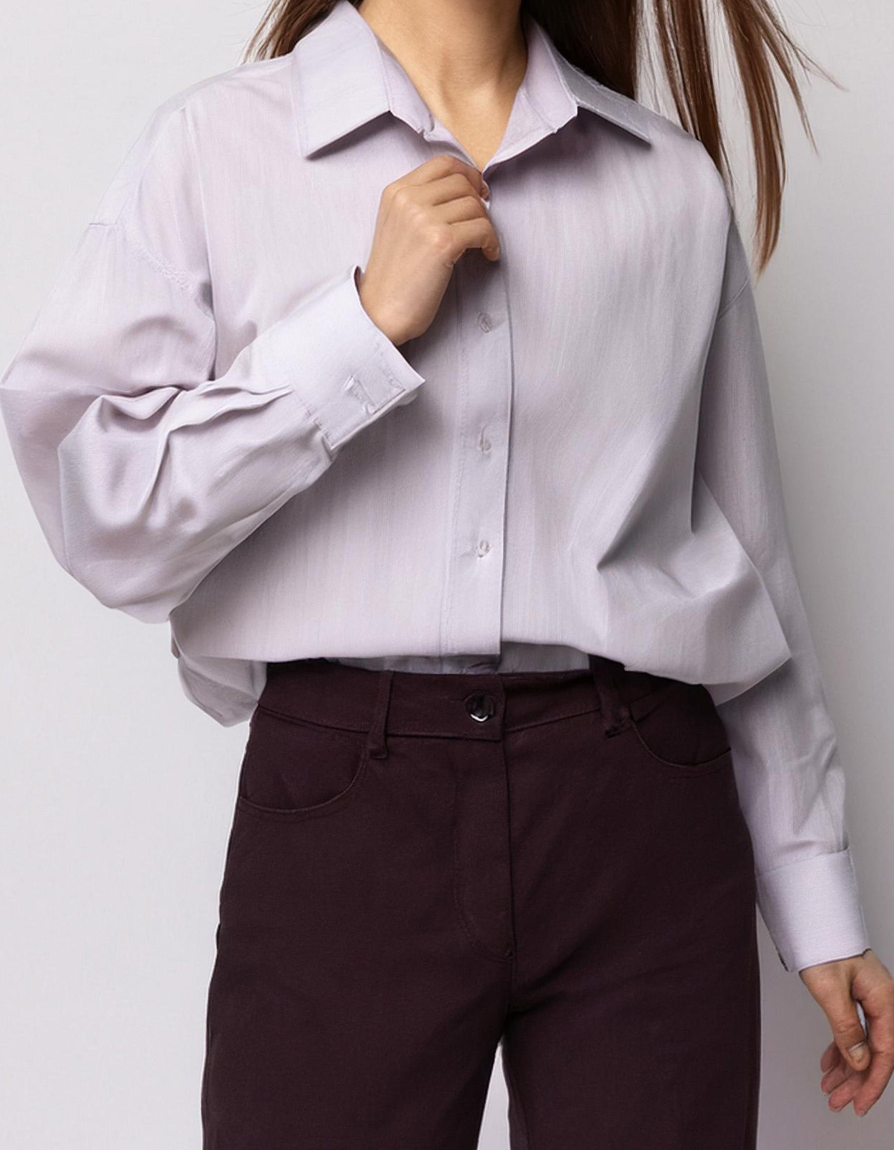 Light Purple Relaxed Fit Dress Shirt 2