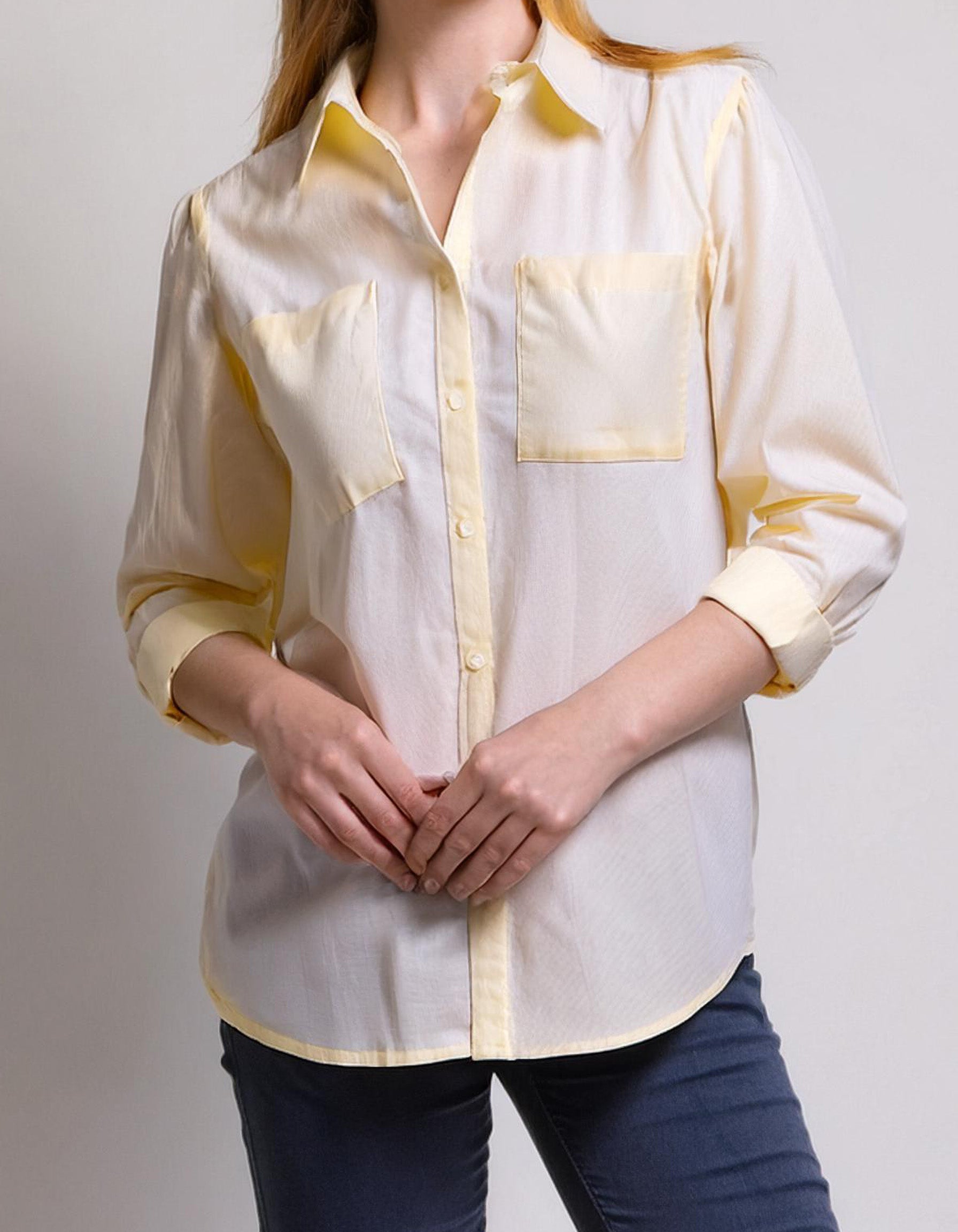 Light Yellow Striped Dress Shirt 2