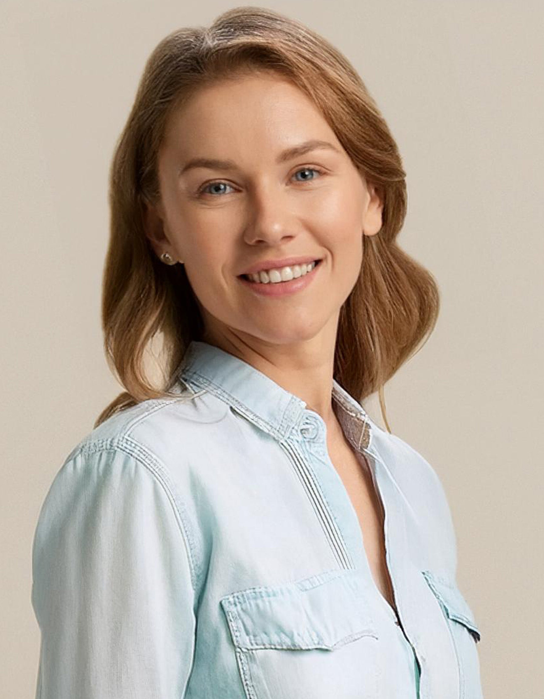 Lighter Wash Light Blue Denim Shirt 4