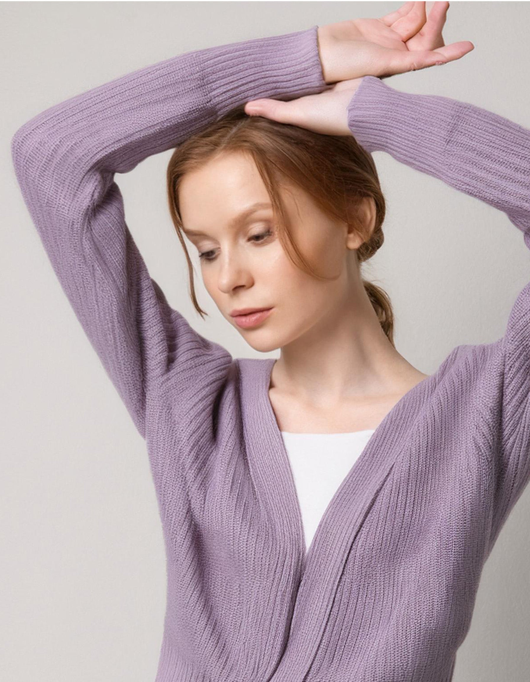 Lilac Fuzzy Cardigan 3
