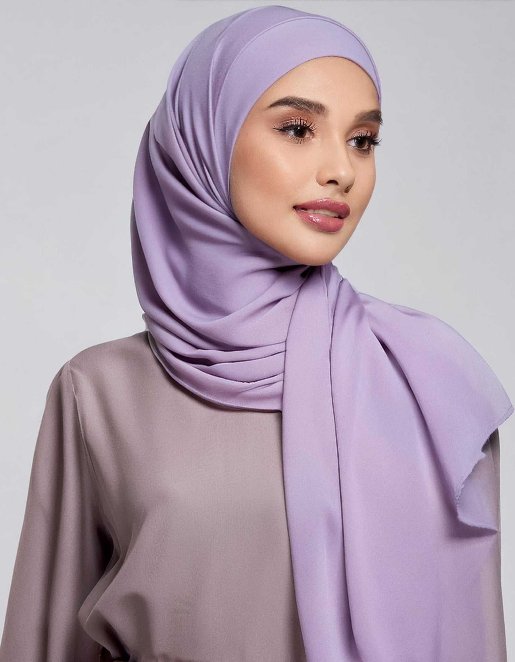 Lilac Purple Matte Hijab 2